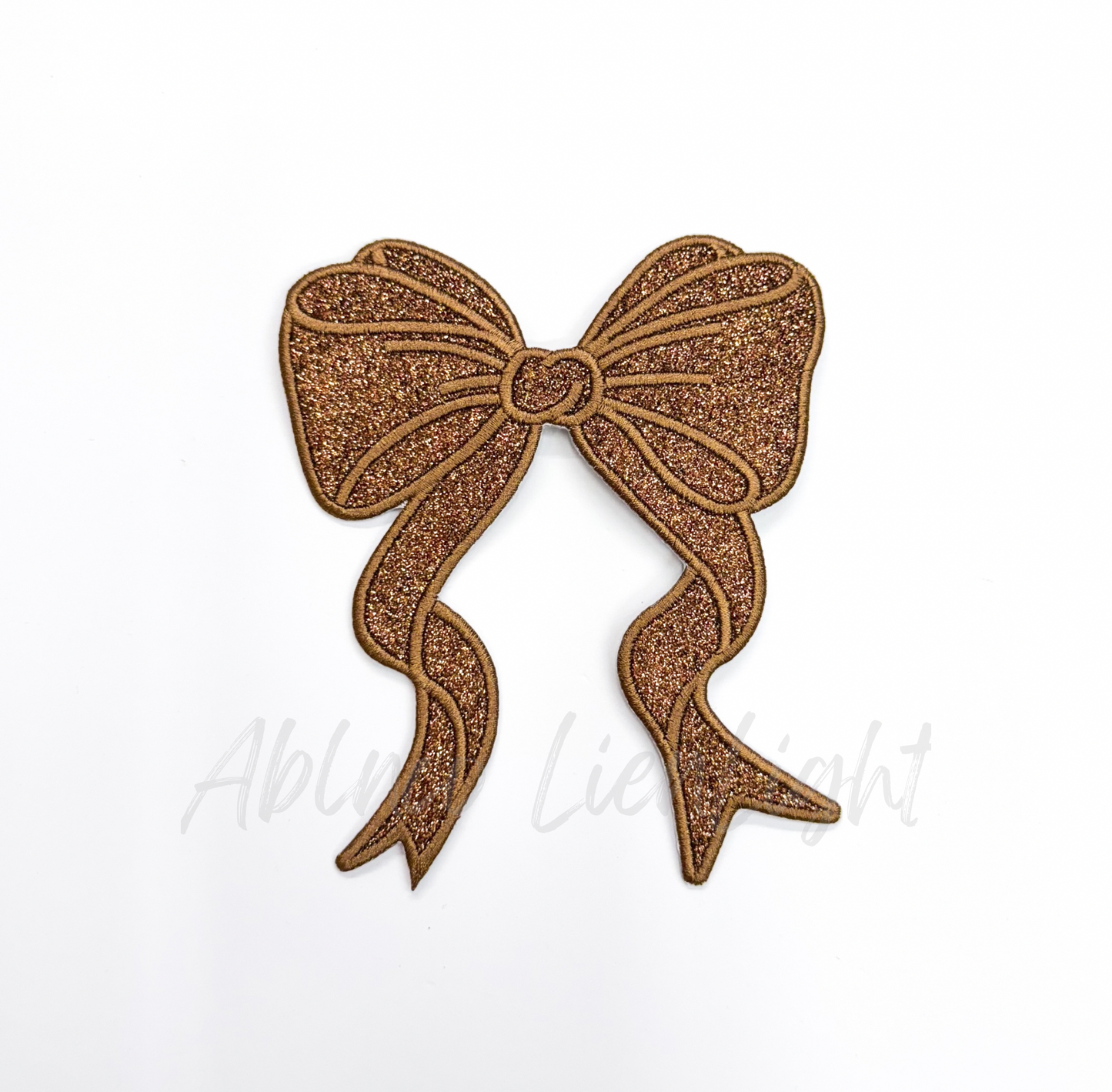 Side Bows Glitter Embroidery Patch