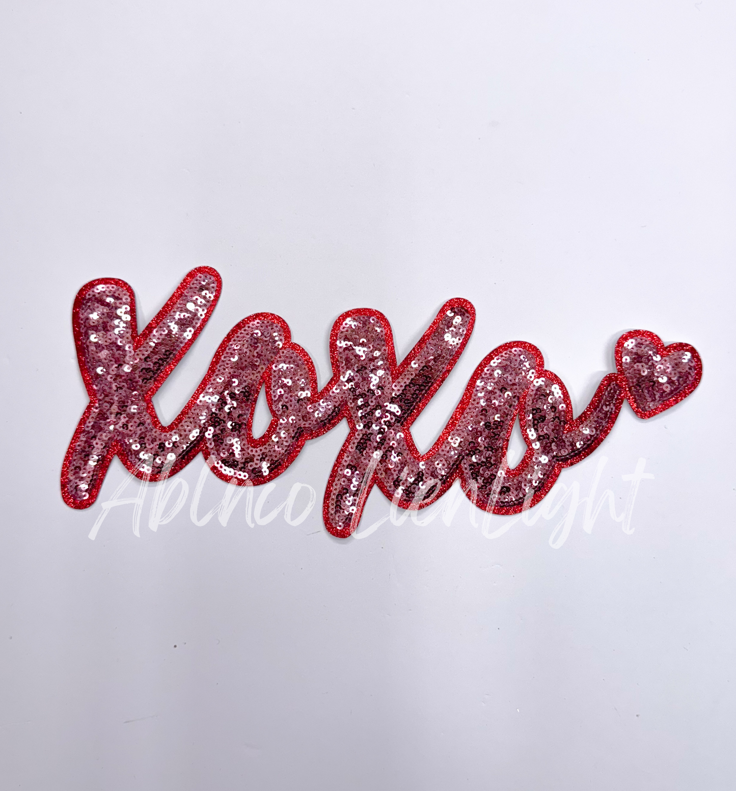 XOXO Valentines Heart Sequins Patch