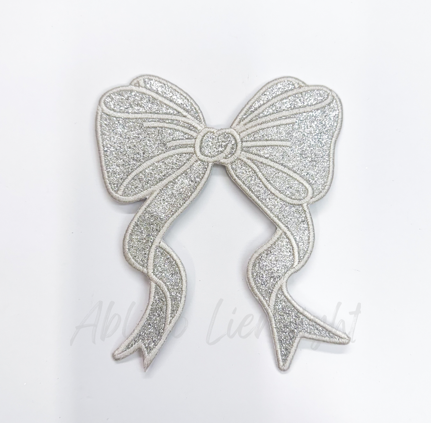 Side Bows Glitter Embroidery Patch