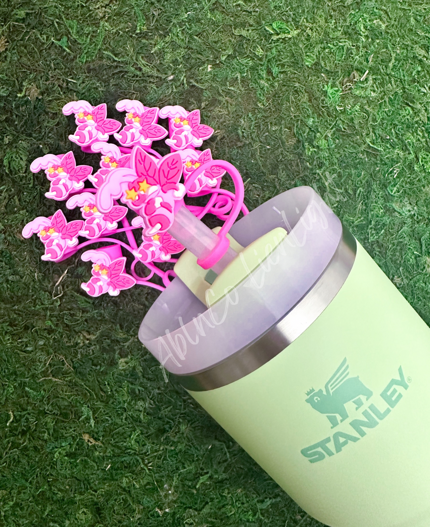 Preppy Pink Mascot™ Hornet Tumbler Straw Topper Cap