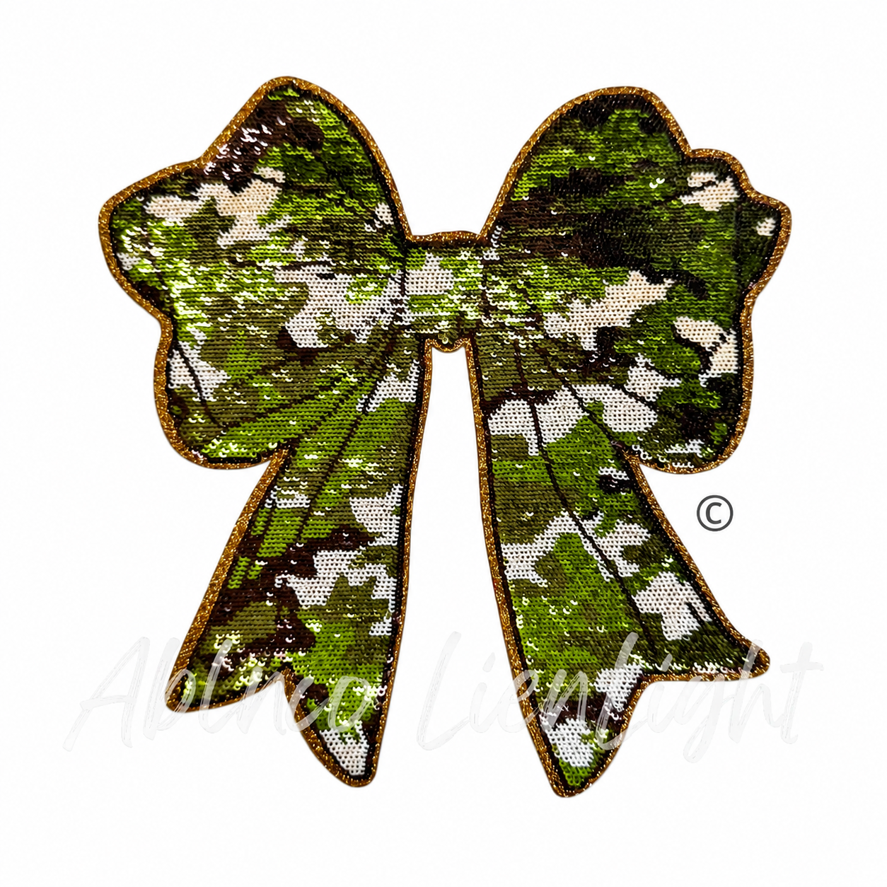 Large Camo Bow Hunting Sequins Patch
