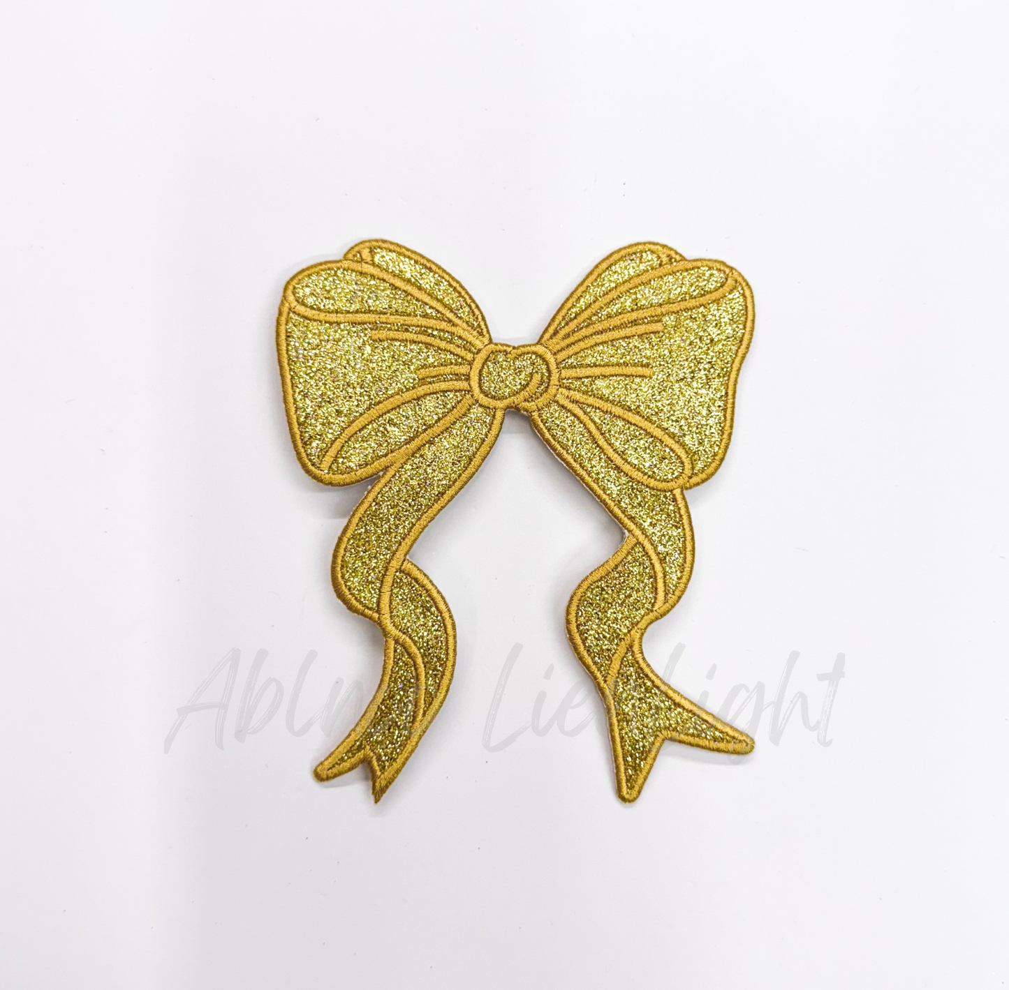 Side Bows Glitter Embroidery Patch