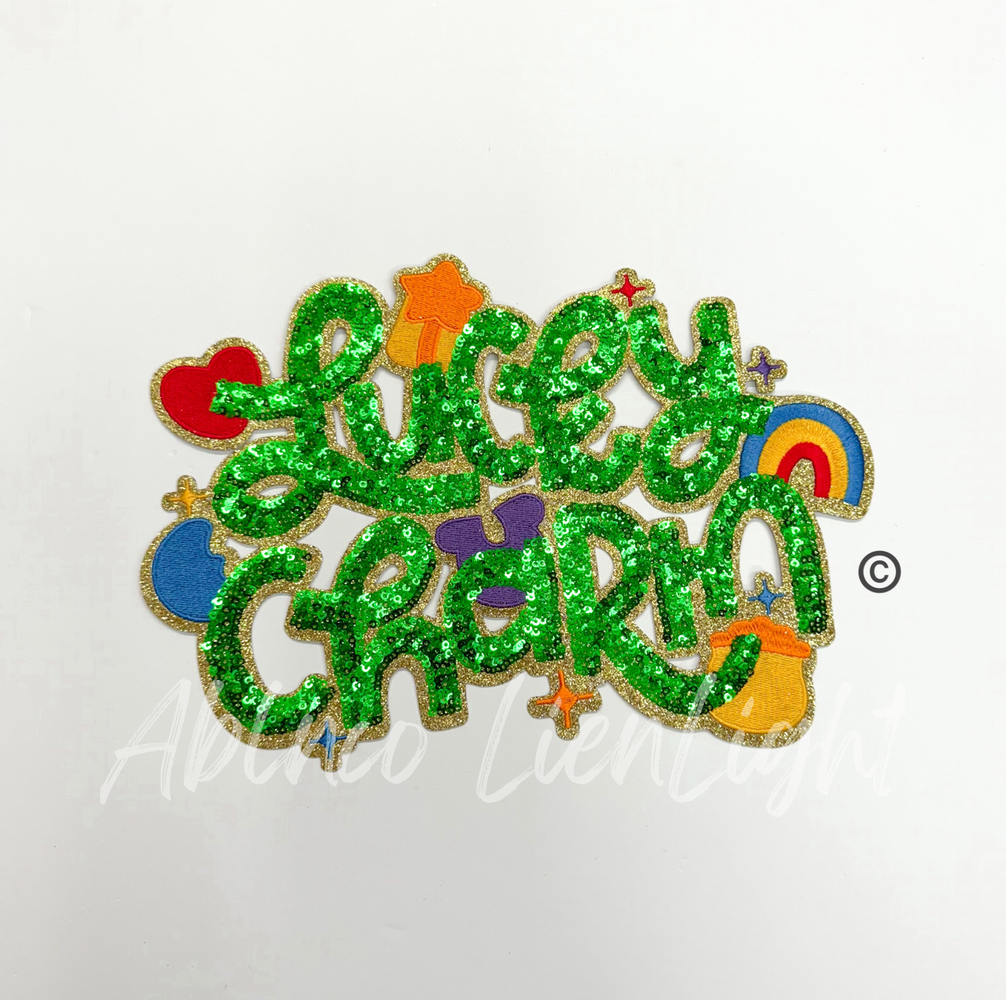Lucky Charm St Patricks Day Sequins Patch