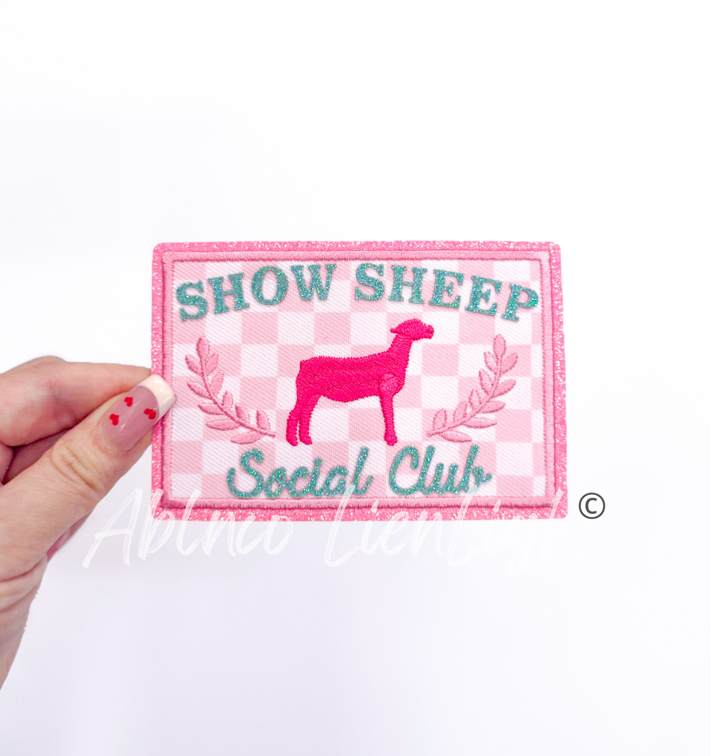 Show Sheep Social Club Glitter Embroidery Patch