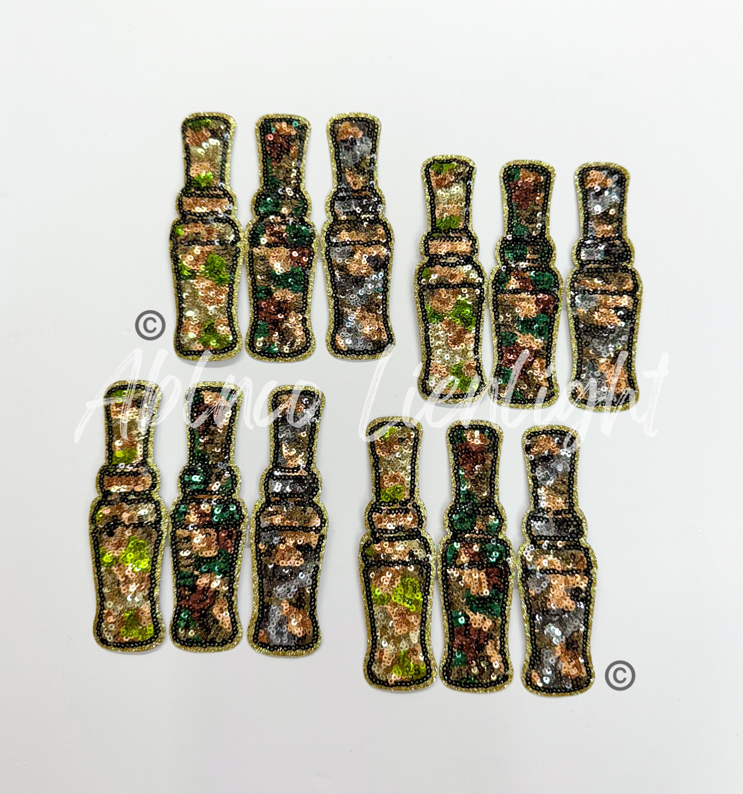 Duck Call Hunting Sequin Patch - Small