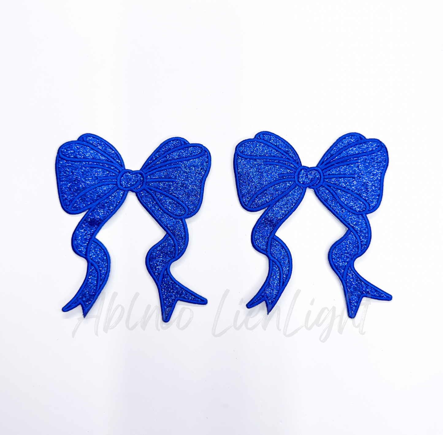 Side Bows Glitter Embroidery Patch