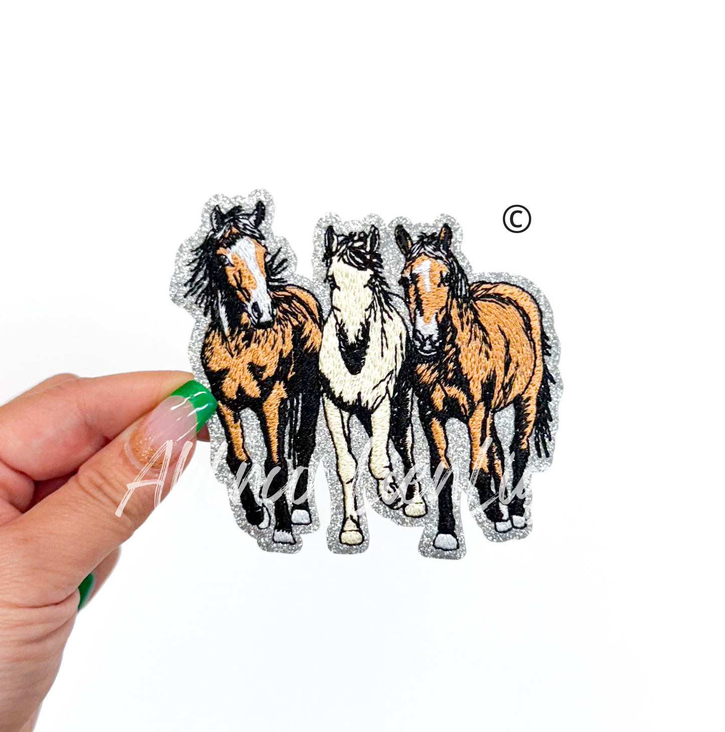 Horse Farm Animal Embroidery Patch - Small