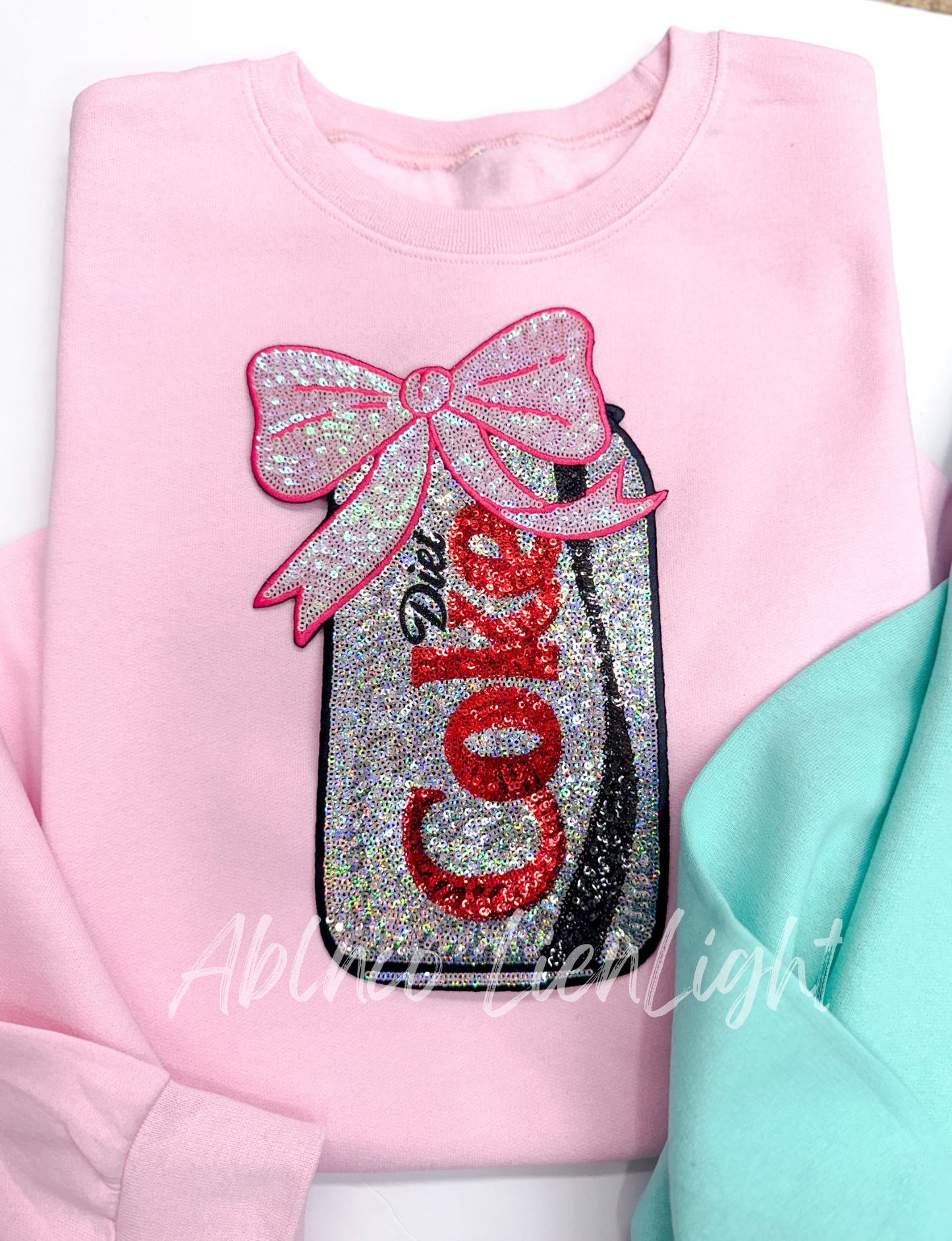 Diet Coke Sequins Sparkles Patch Sweatshirt