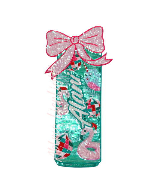 Large Alani Winter Wonderland Energy Drink Sequin Patch
