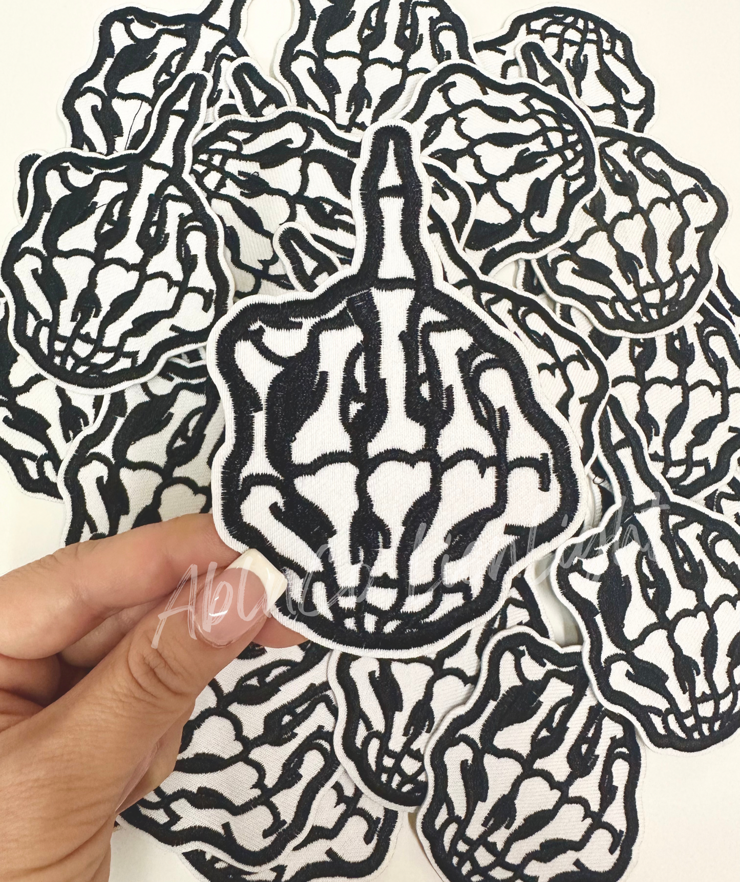 Middle Finger Embroidery Patch