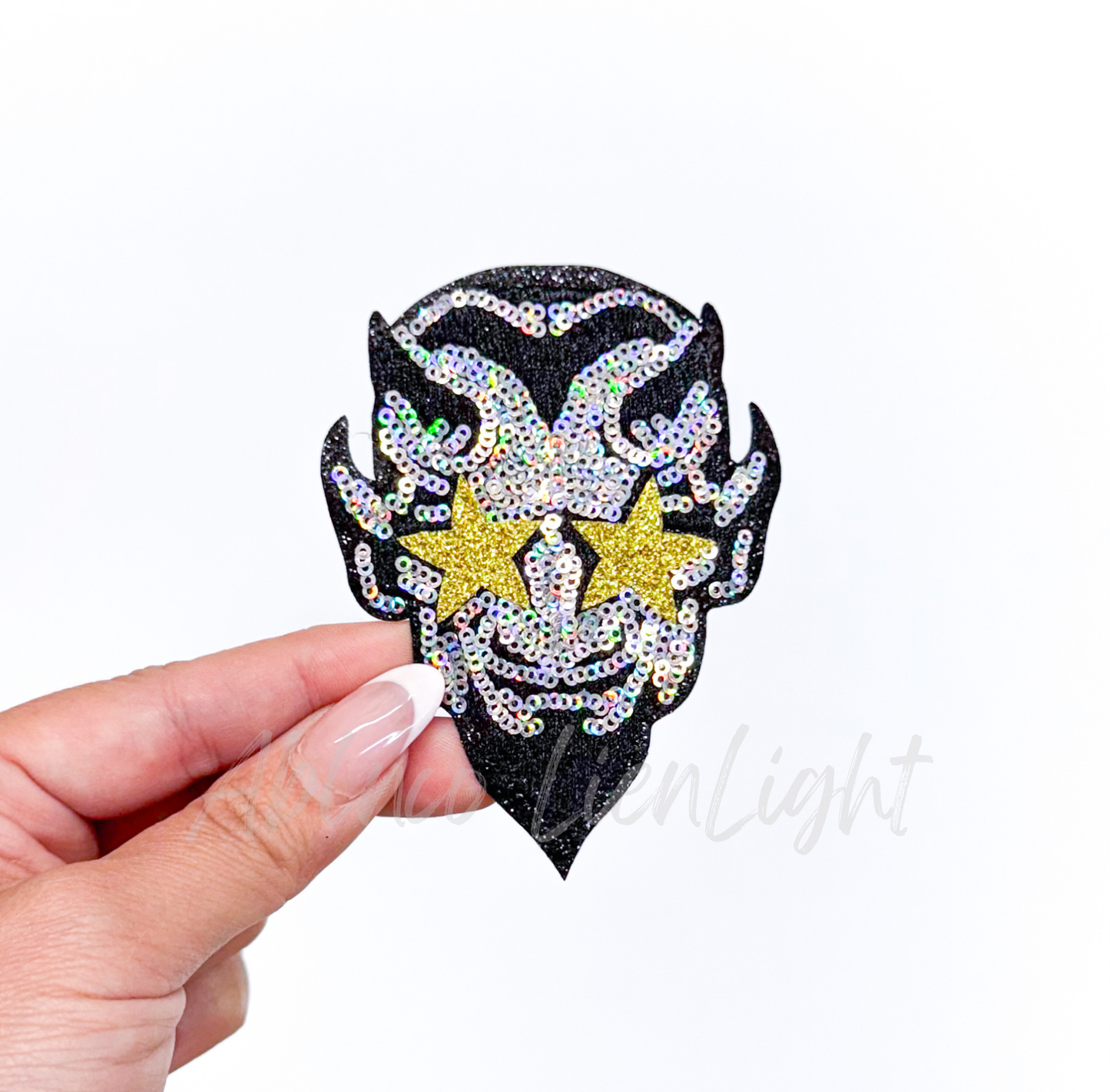 Devil Mascot Gameday Sequin Patch - Small