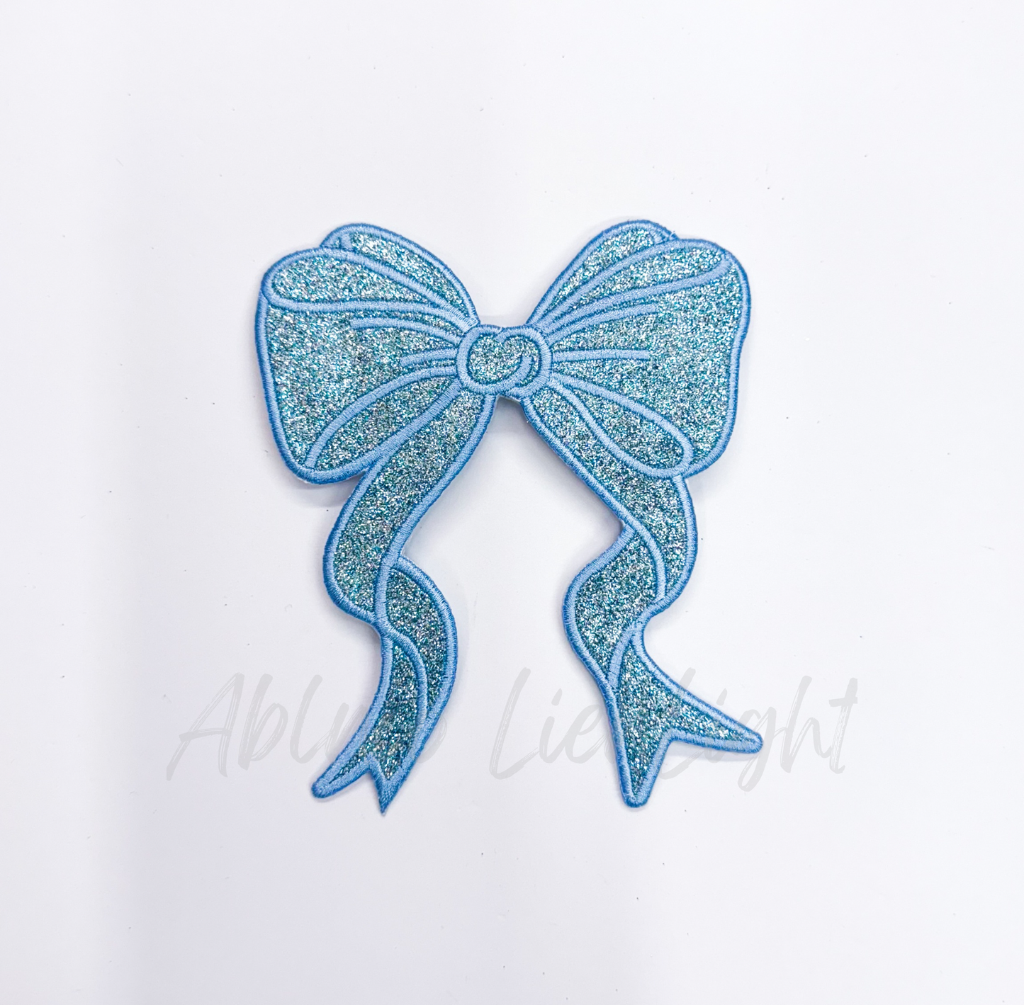 Side Bows Glitter Embroidery Patch