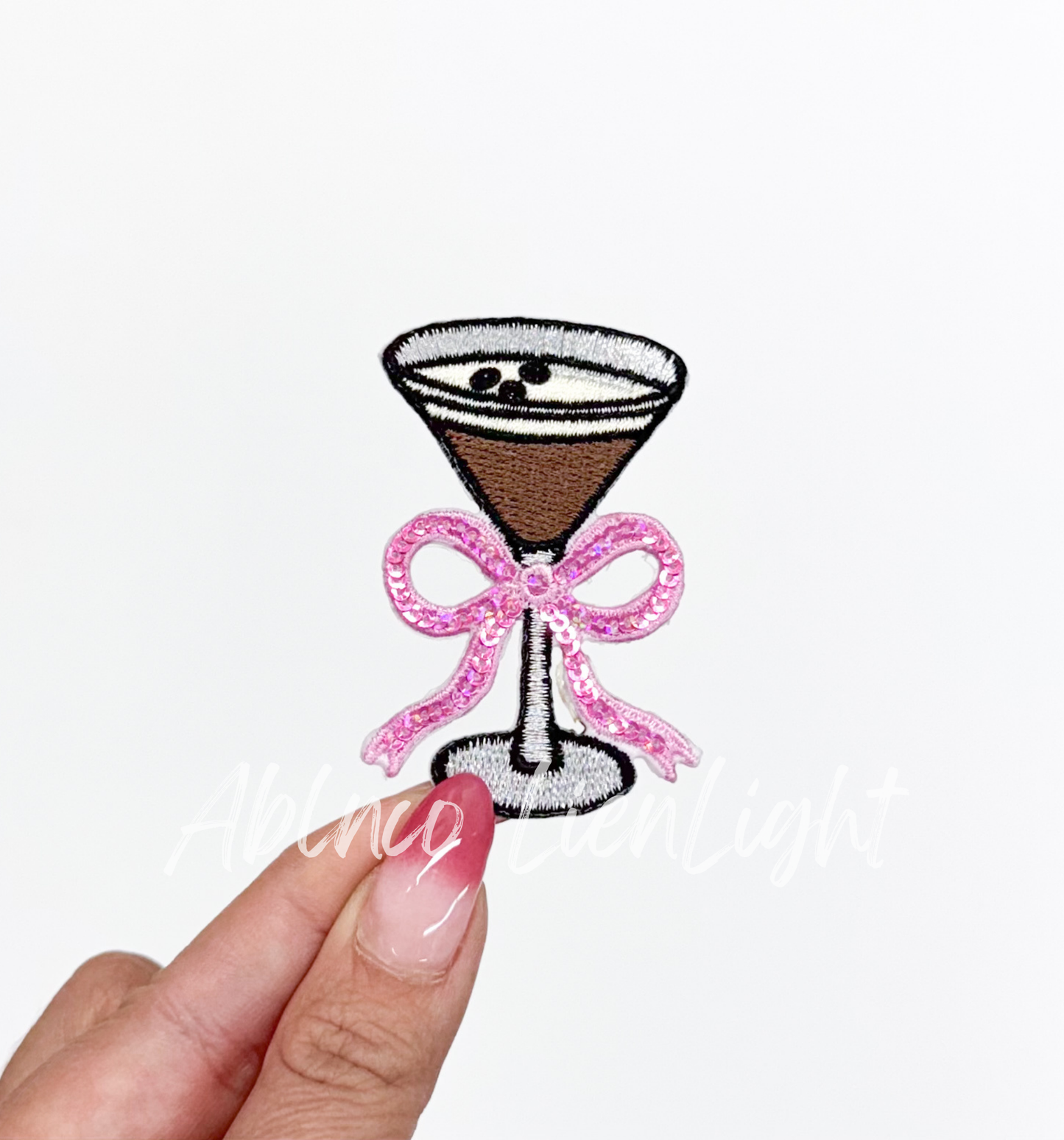 Espresso Martini Sequin Bow Patch