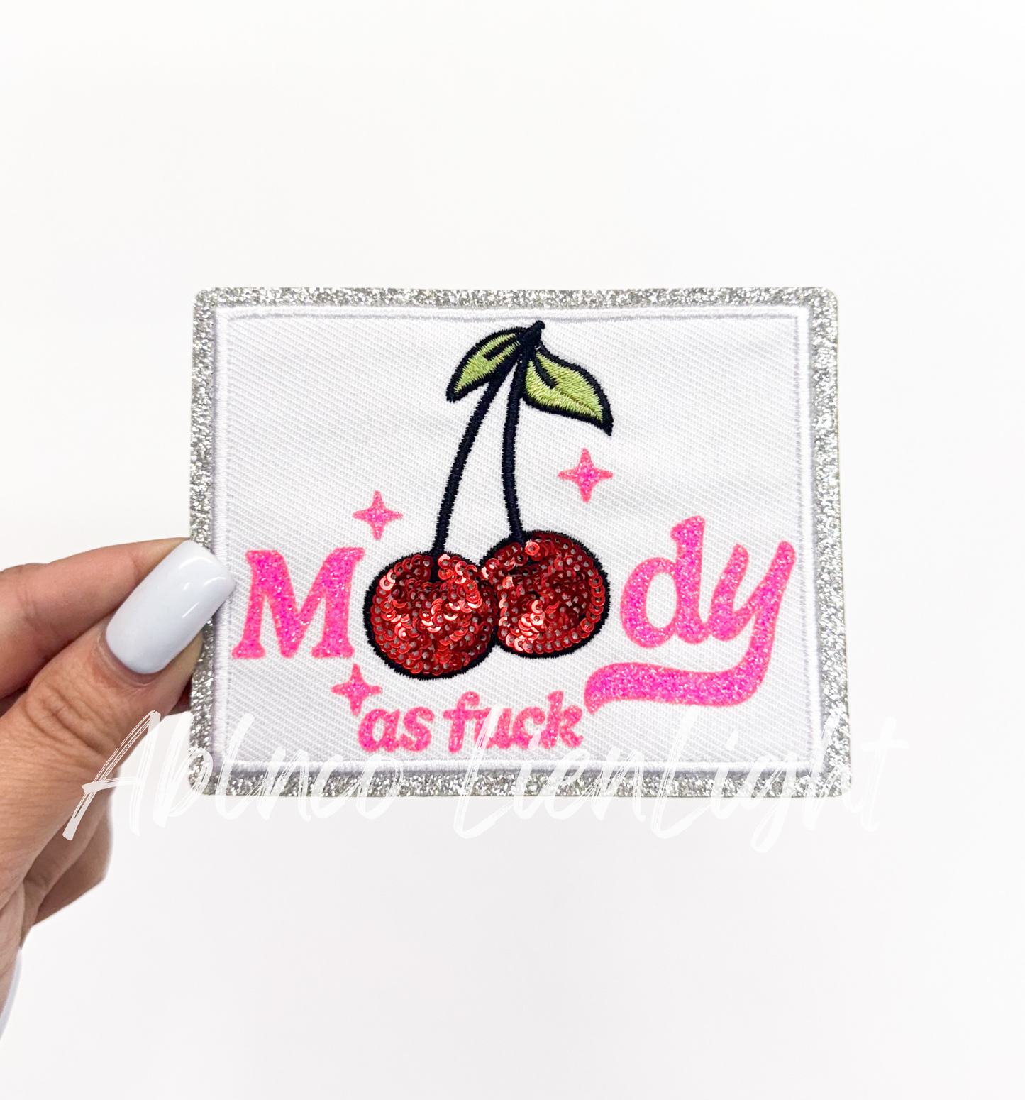 Moody As fuck Cherry Sassy Sequin Patch