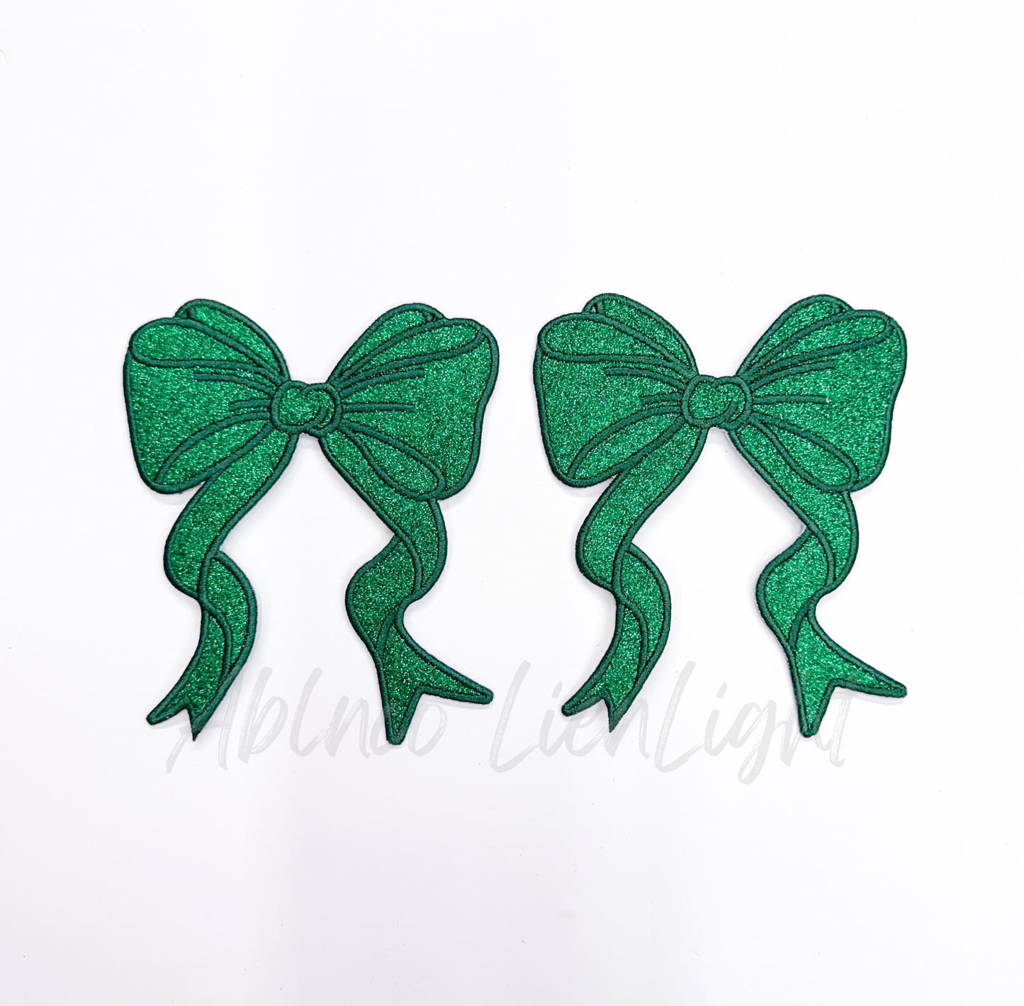 Side Bows Glitter Embroidery Patch