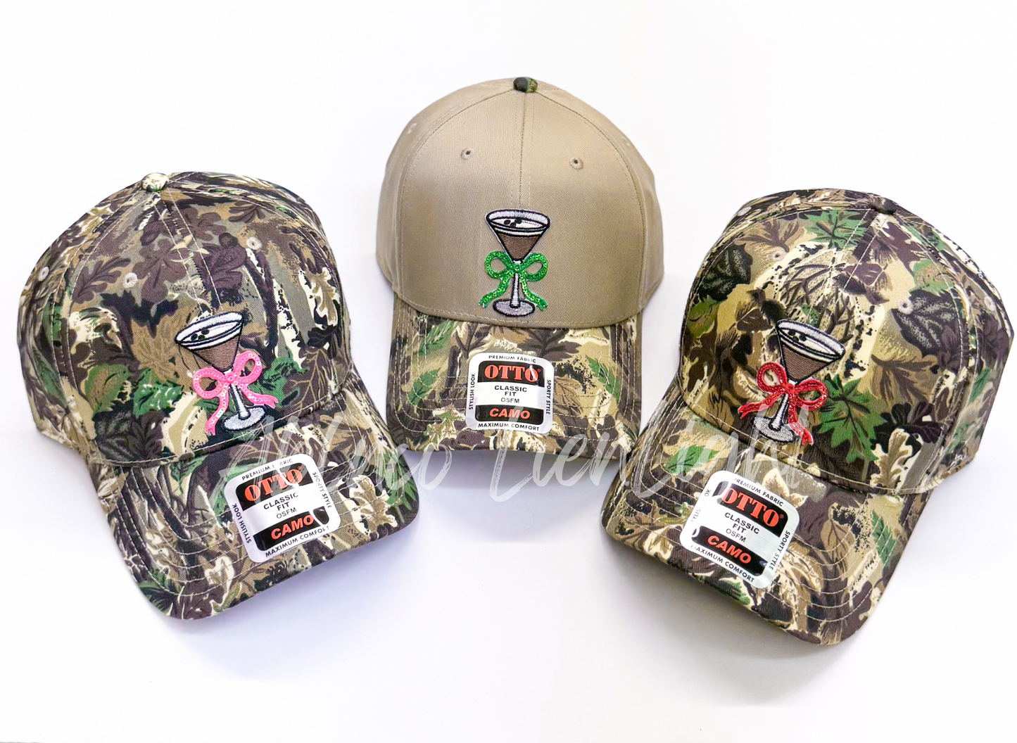 Espresso Martini Sequin Bow Camo Otto Hat