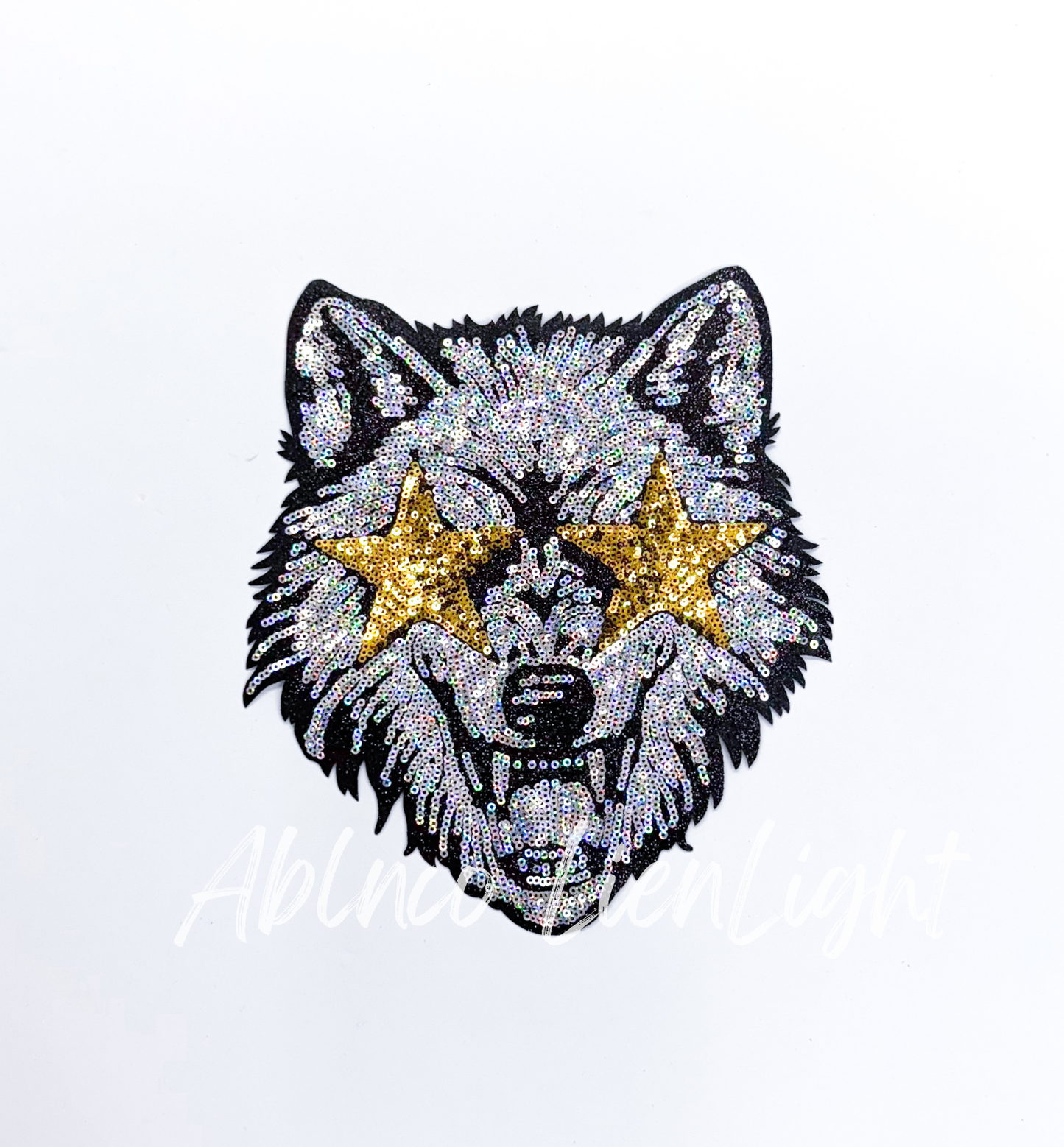 Wolf Mascot Gameday Sequin Patch