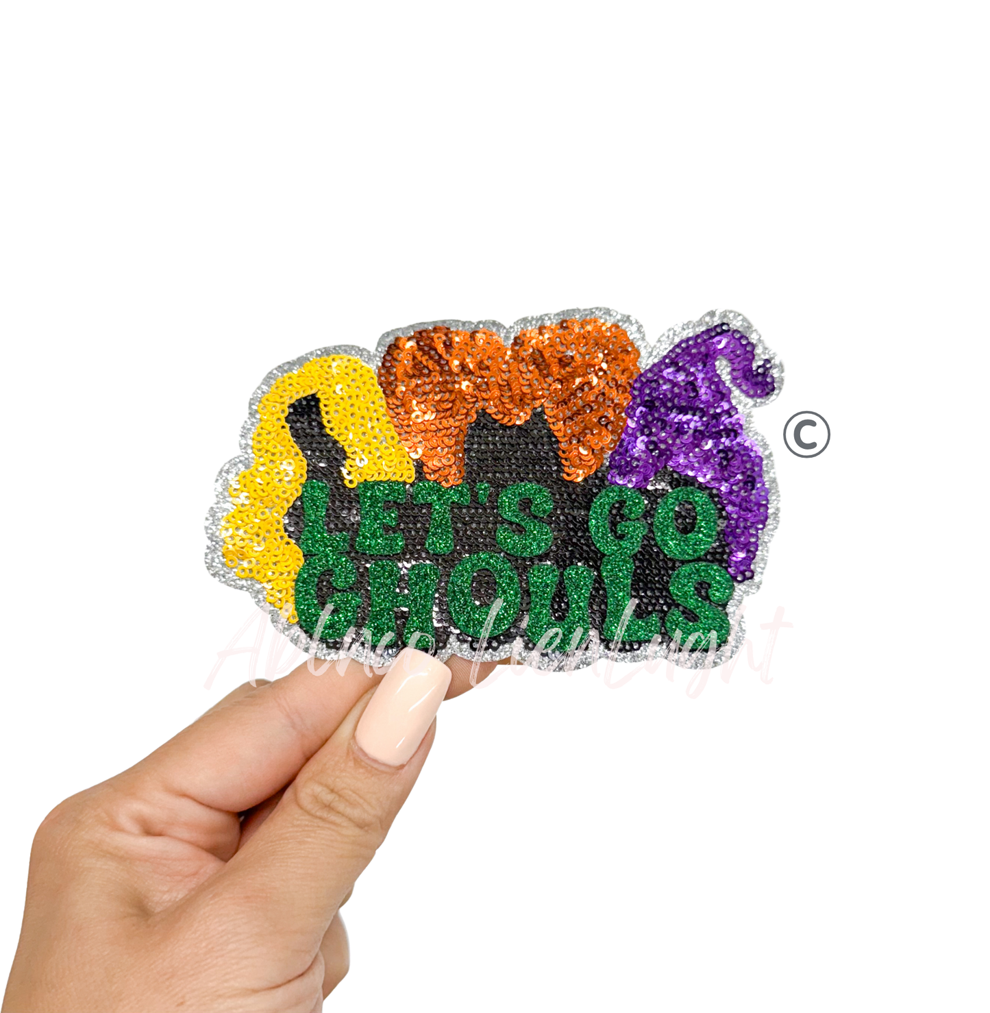 Let’s Go Ghouls Halloween Sequin Patch