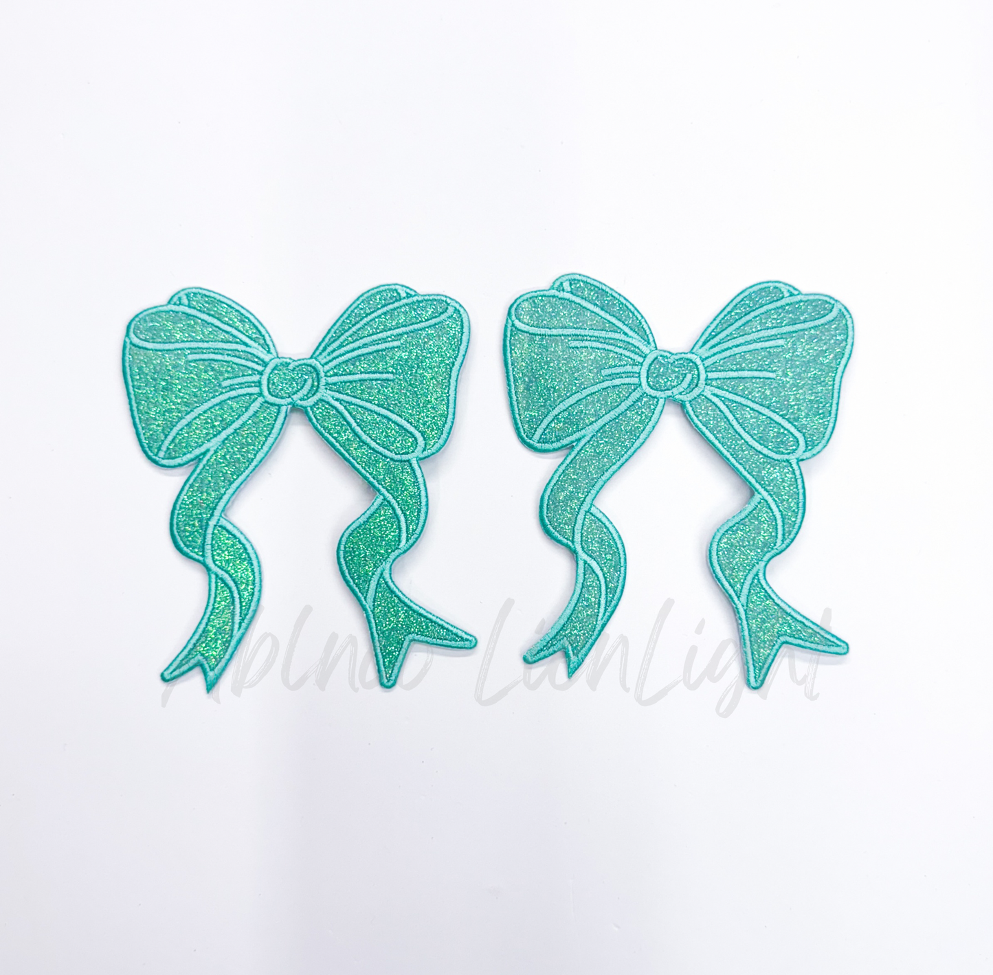 Side Bows Glitter Embroidery Patch