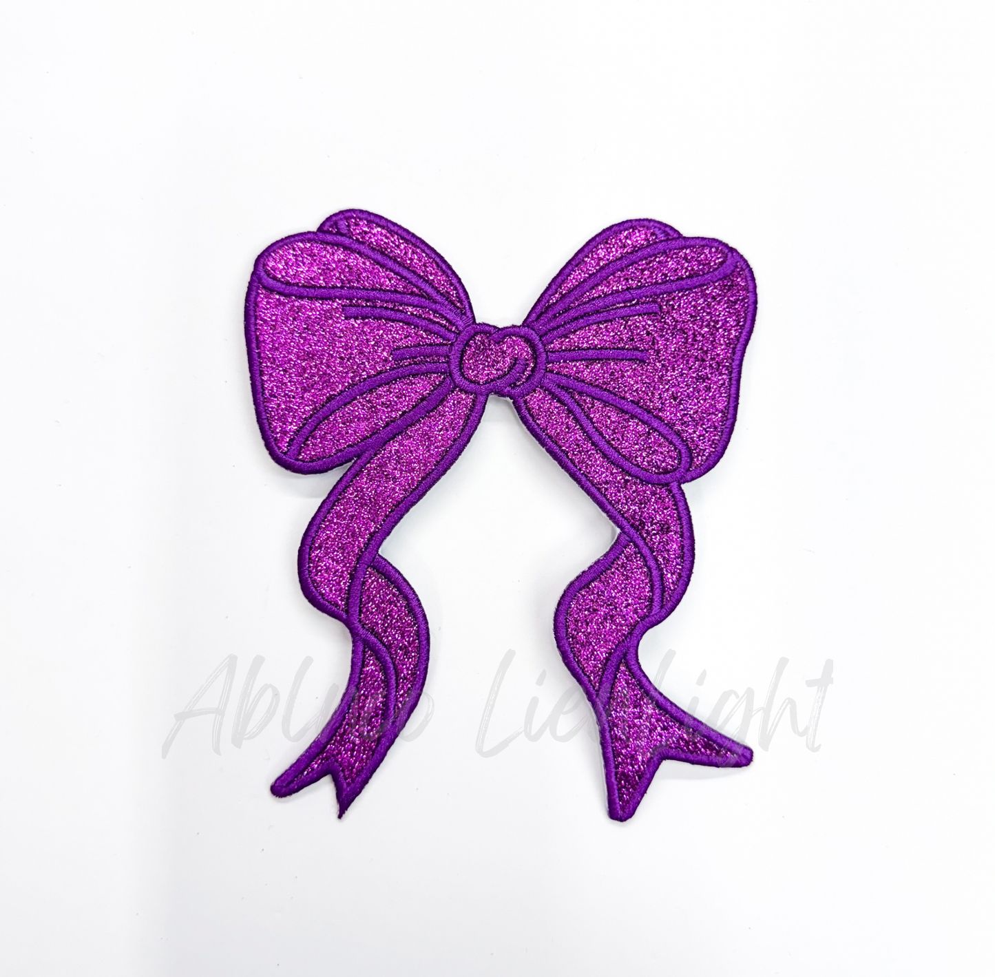 Side Bows Glitter Embroidery Patch