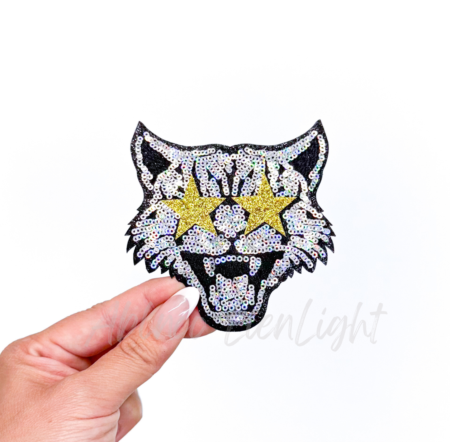 Wildcat Mascot Gameday Sequin Patch - Small