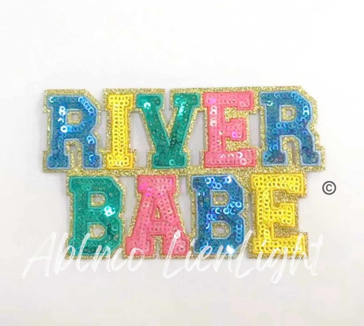 River Babe Summer Sequin Patch