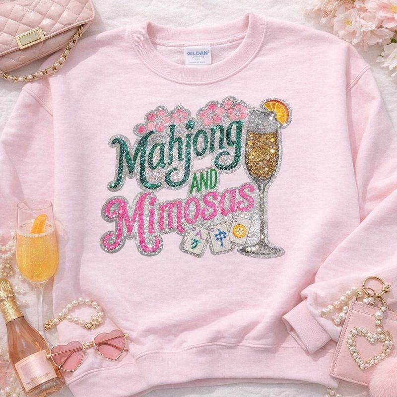 Mahjong & Mimosa Sequins Patch - Large