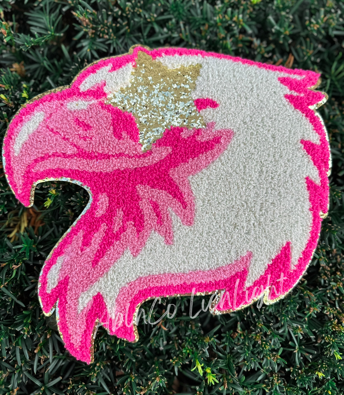 PREPPY PINK MASCOT™ Eagle Chenille Patch ONLY Sweatshirt