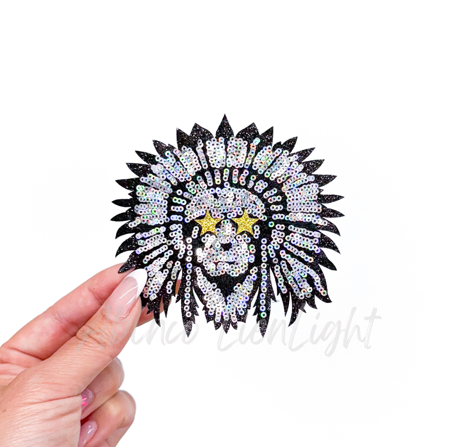 Indian Warrior Mascot Gameday Sequin Patch - Small