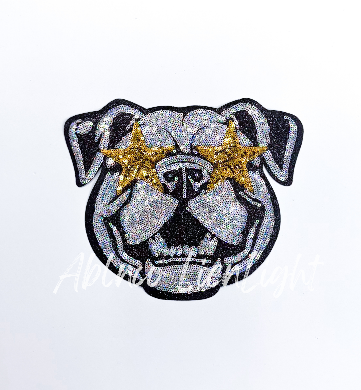 Bulldog Mascot Gameday Sequin Patch