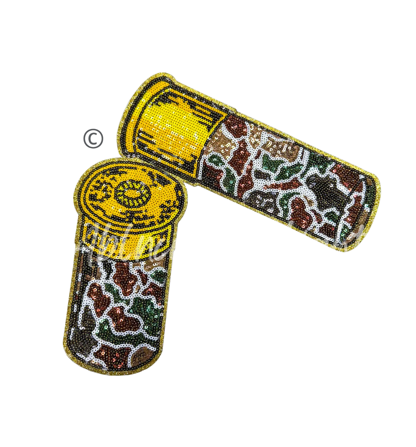 Camo Hunting Shotgun Shells Sequin Patch - Large