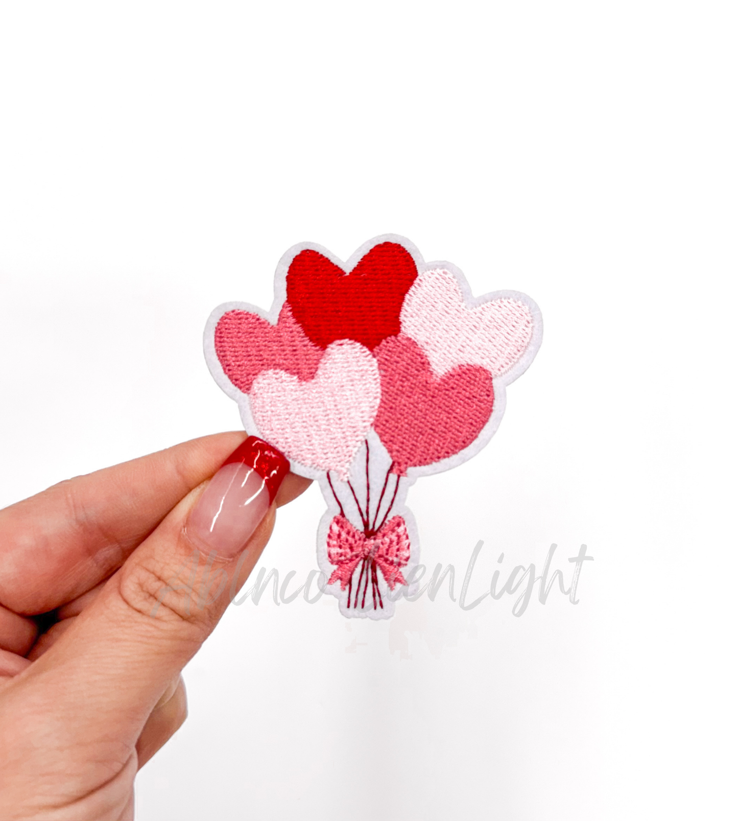 Heart Balloons Valentines Embroidery Patch