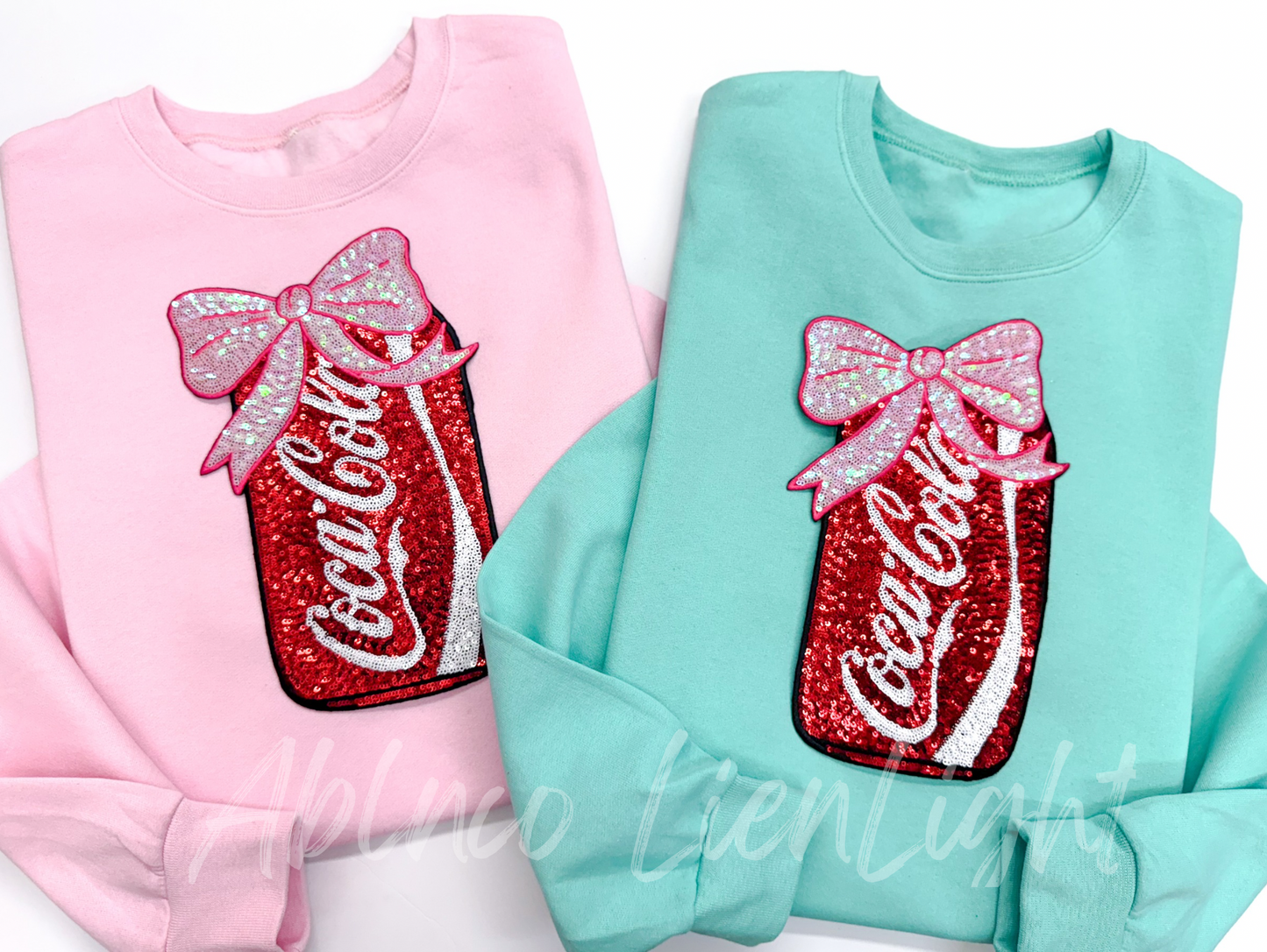 Coke Coca Cola Sequins Sparkles Patch Sweatshirt