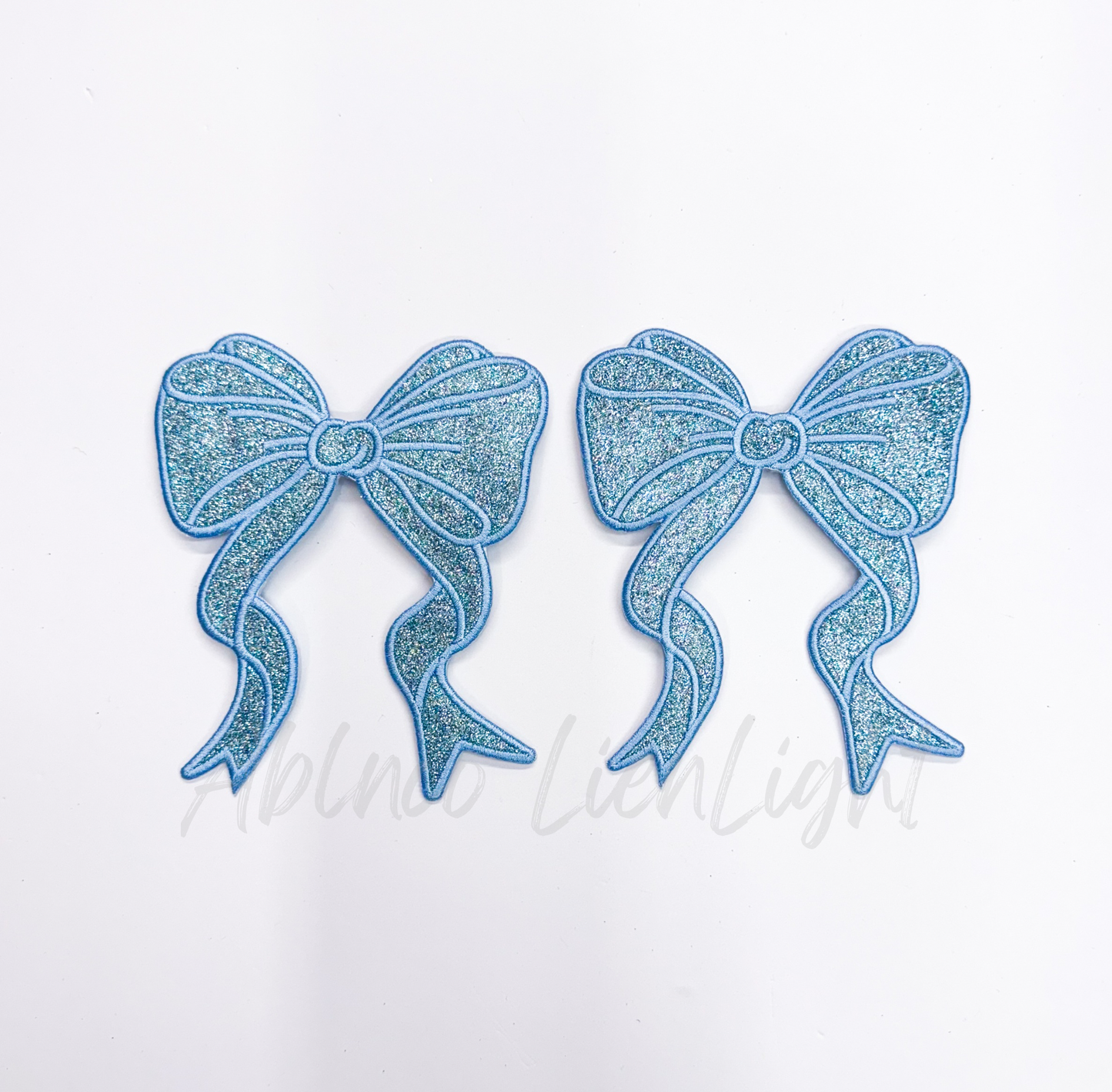 Side Bows Glitter Embroidery Patch