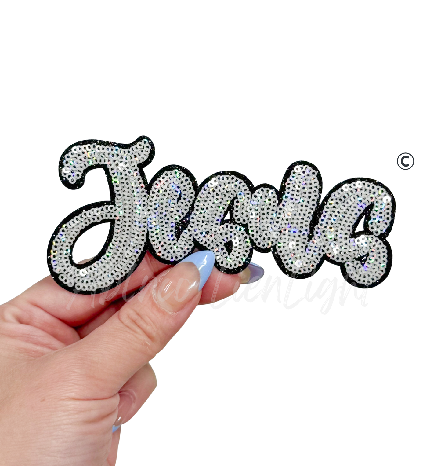 Jesus Easter Faith Sequin Patch - Small