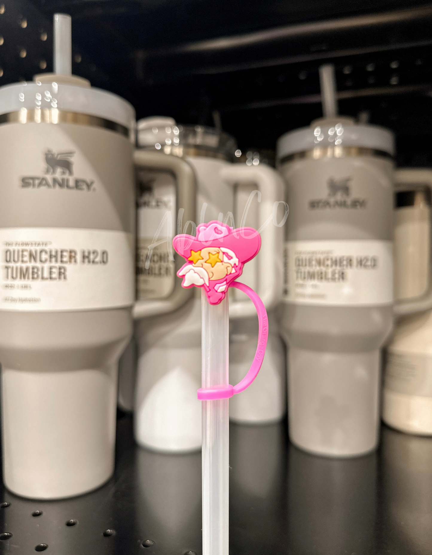 Preppy Pink Mascot™ Colonel Rebel Tumbler Straw Topper Cap