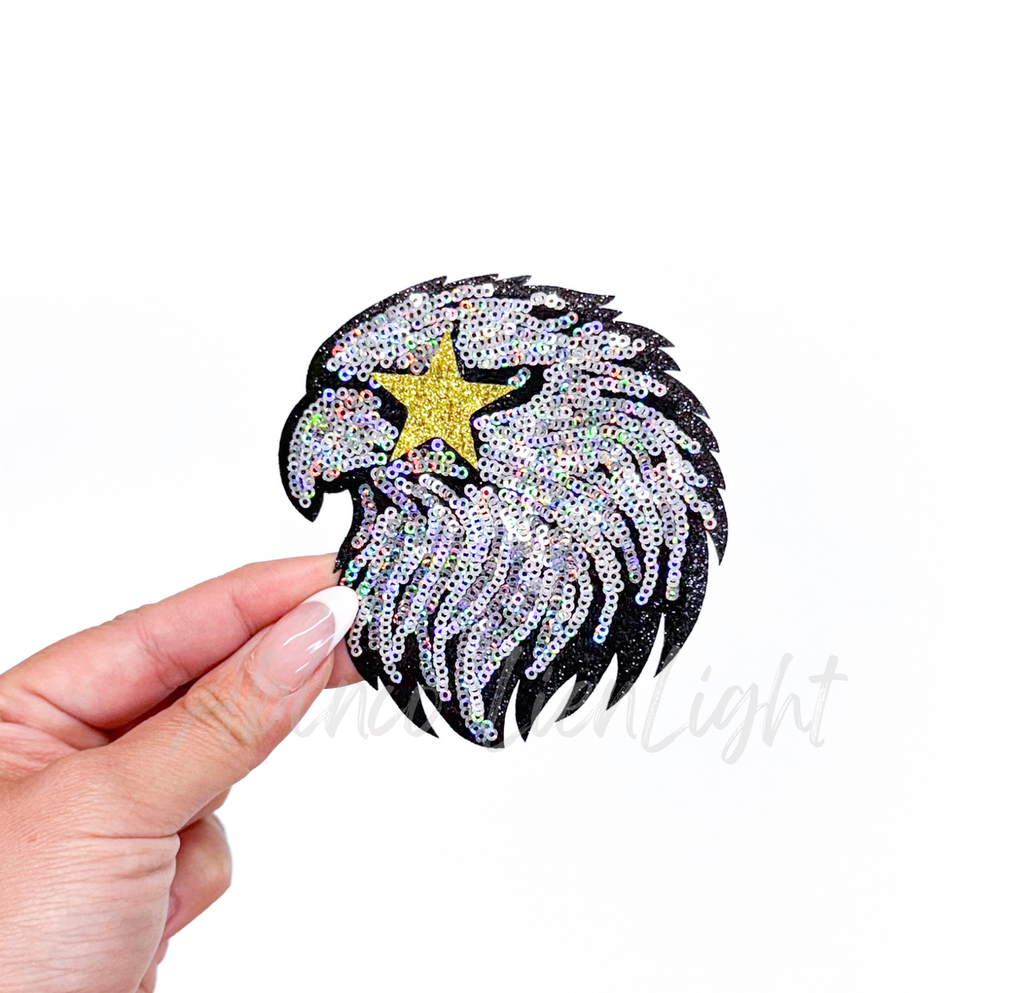 Eagle Mascot Gameday Sequin Patch - Small