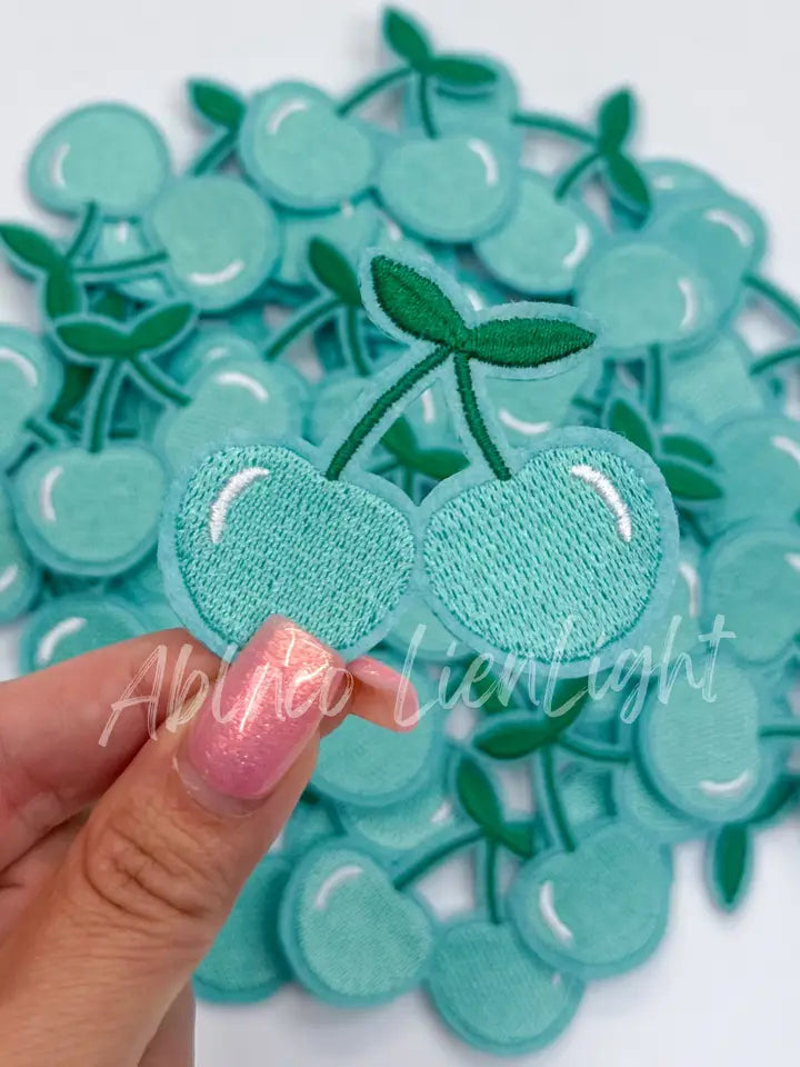 Turquoise Cherries Patch
