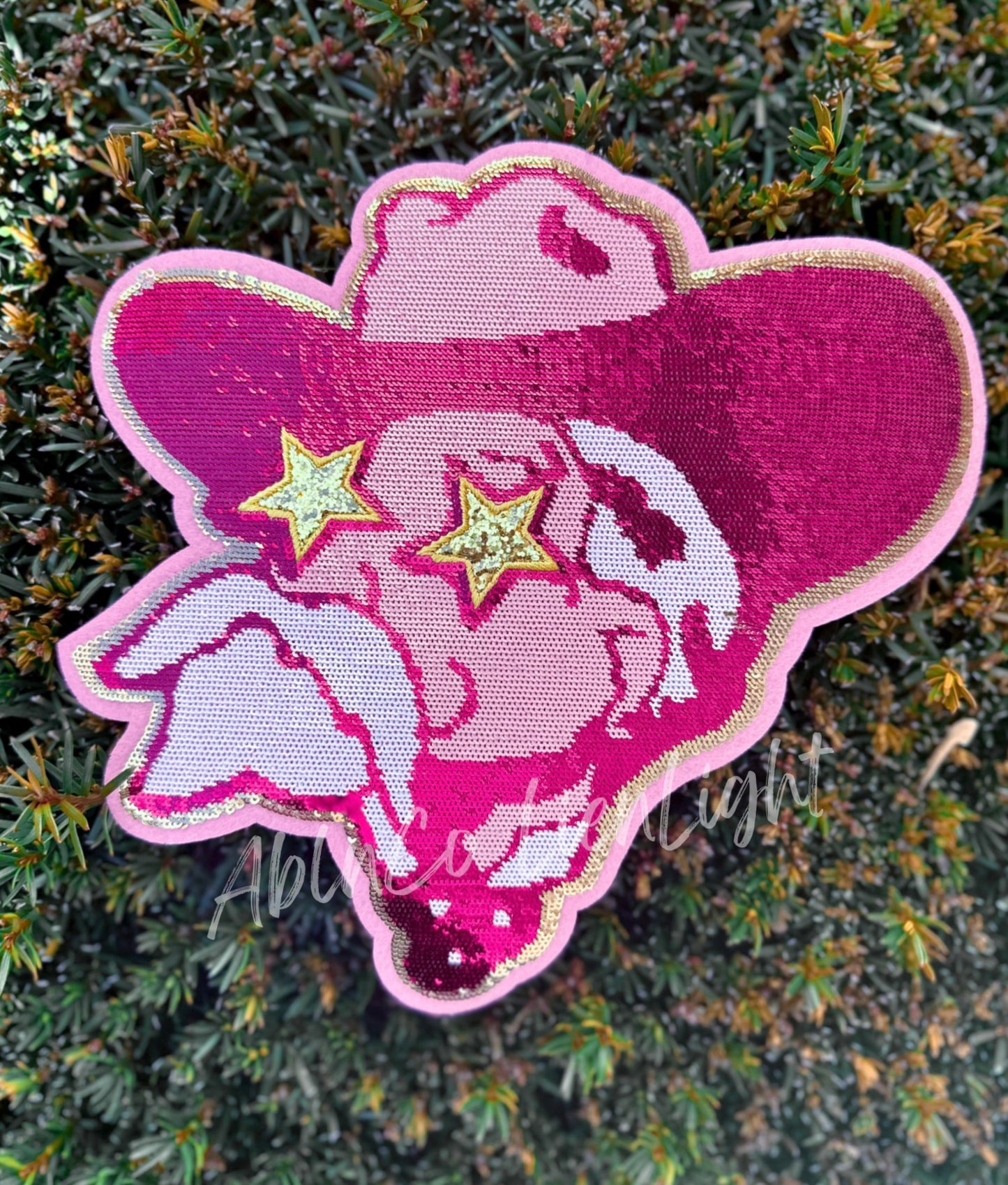 PREPPY PINK MASCOT™ Rebel Sparkly Sequin Patch