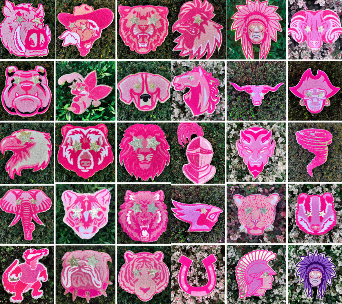 PREPPY PINK MASCOT™ Gamecock Chenille Patch ONLY Sweatshirt