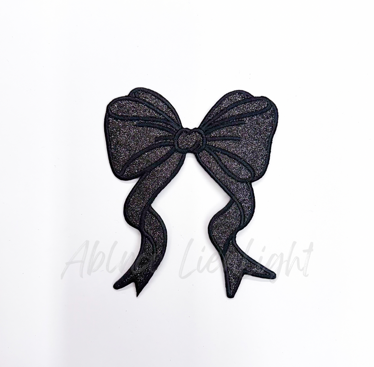 Side Bows Glitter Embroidery Patch