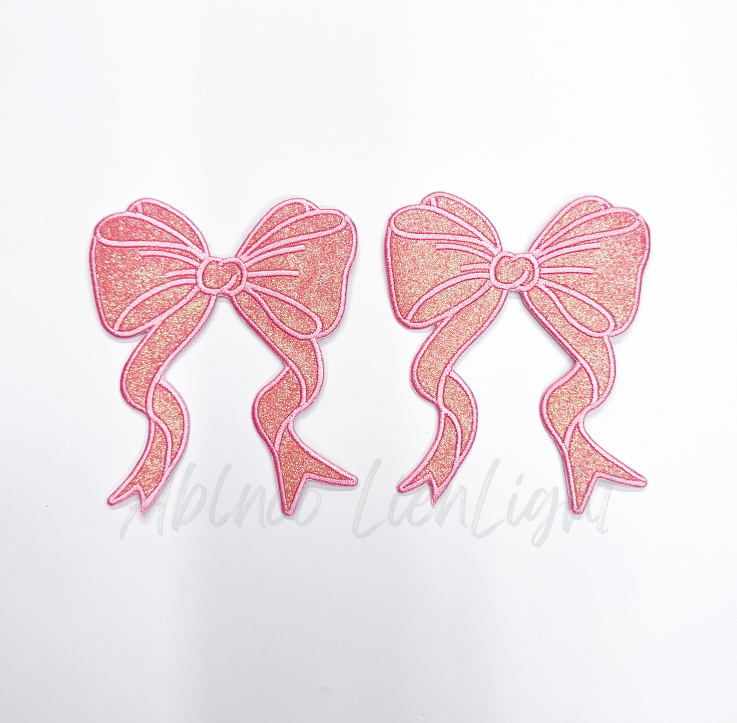 Side Bows Glitter Embroidery Patch