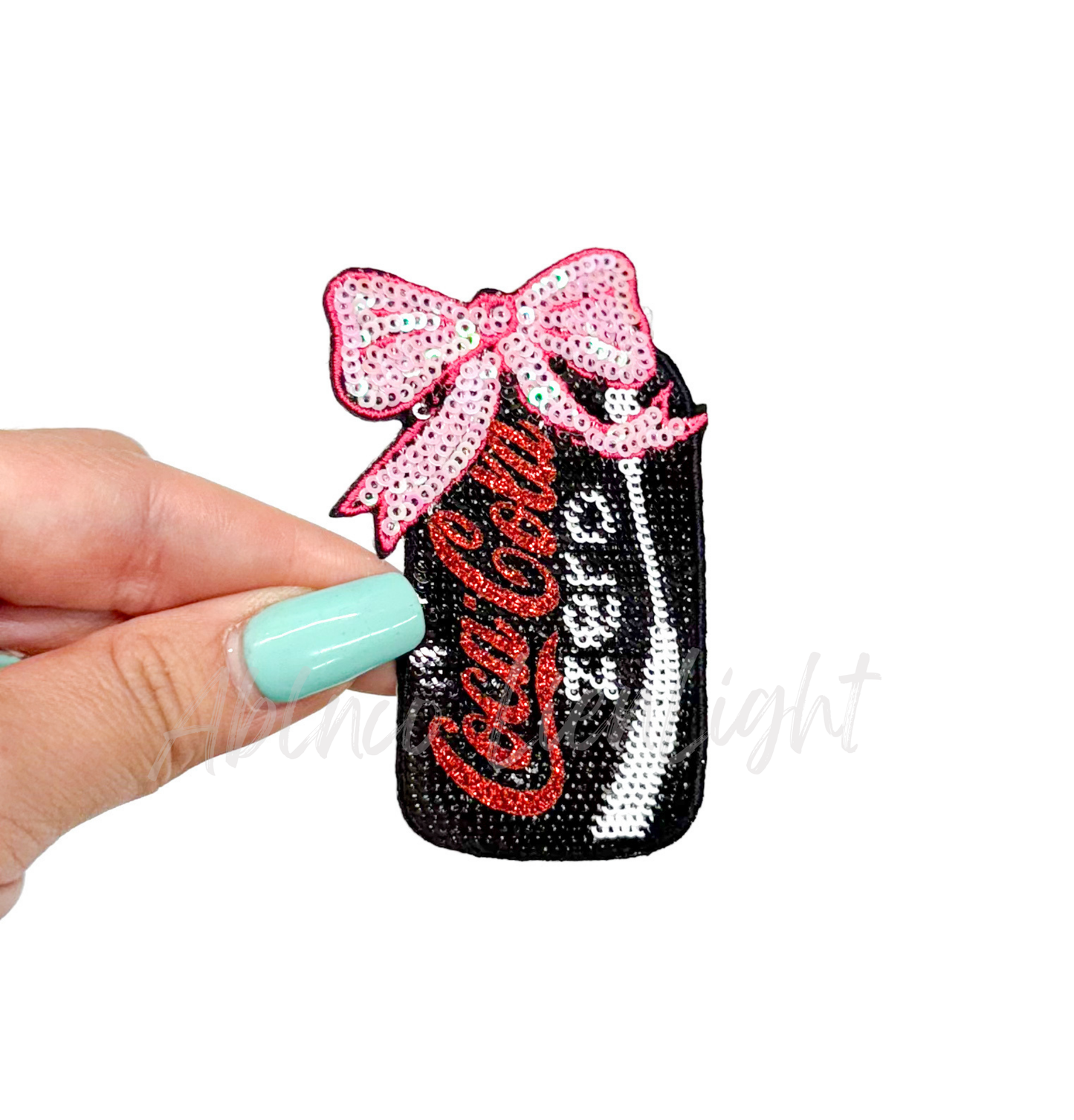 Small Coke Zero Sequins Patch