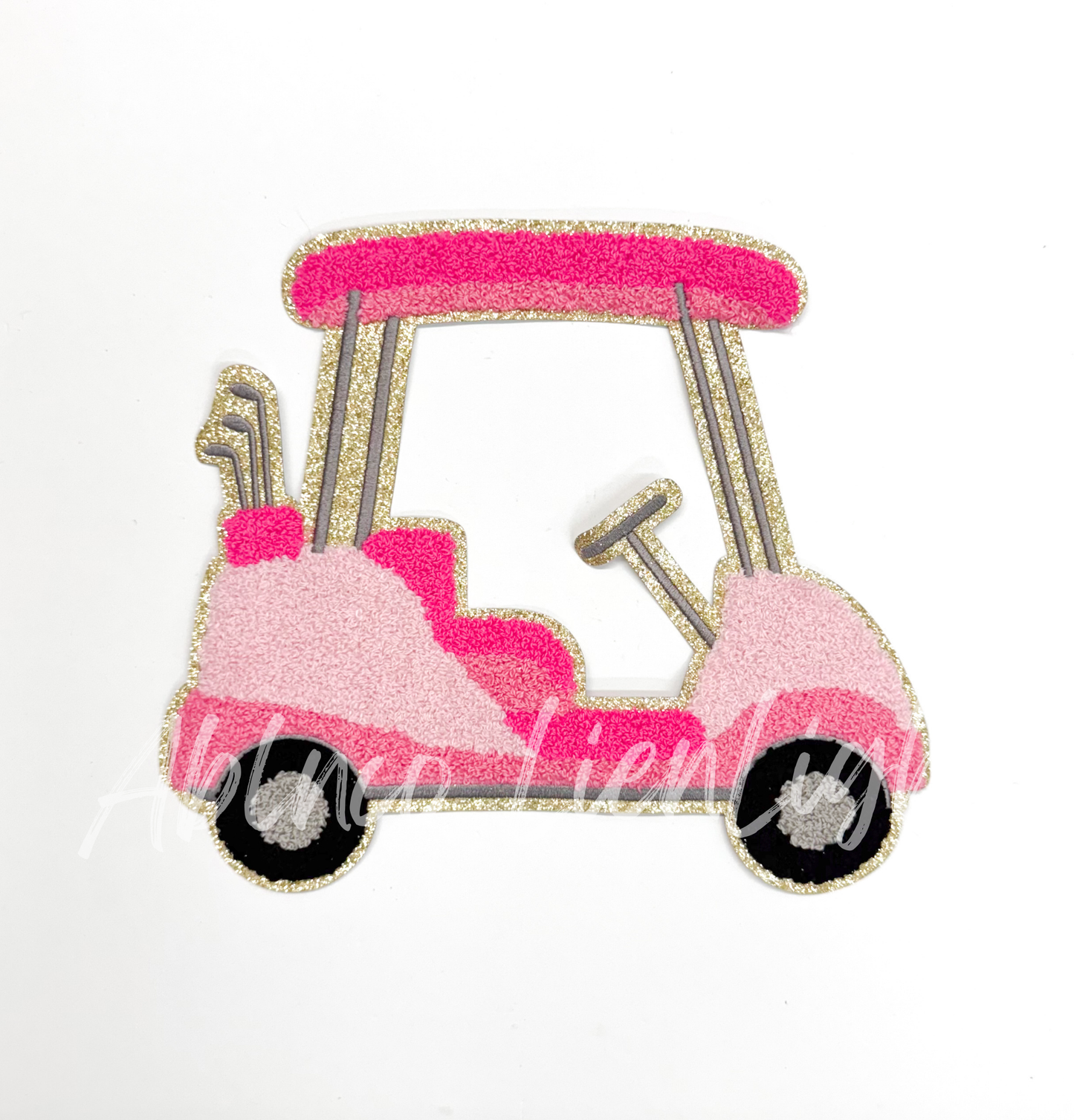 Pink Golf Cart Chenille Patch