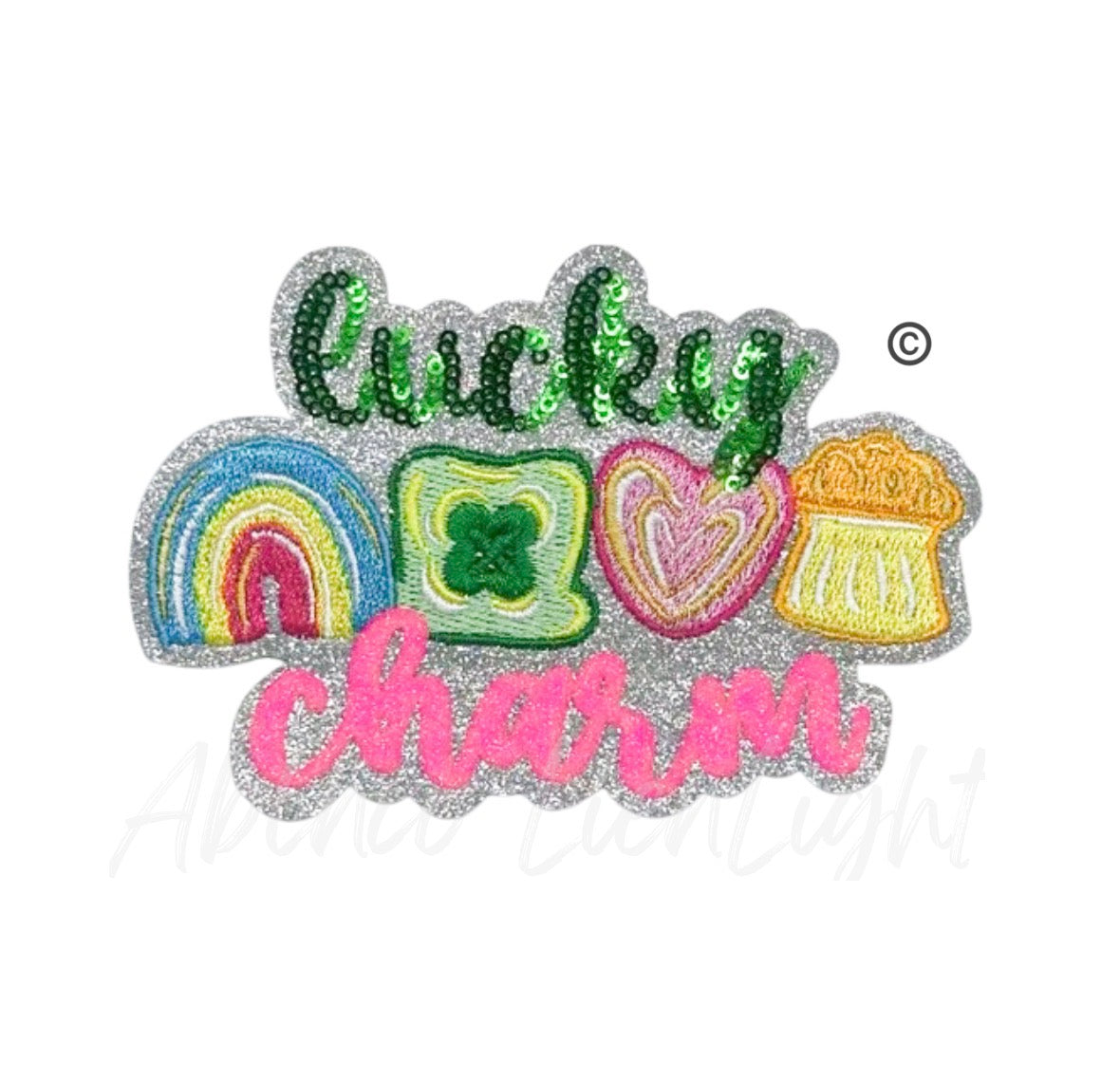 Lucky Charms St Patricks Day Embroidery Patch - Small