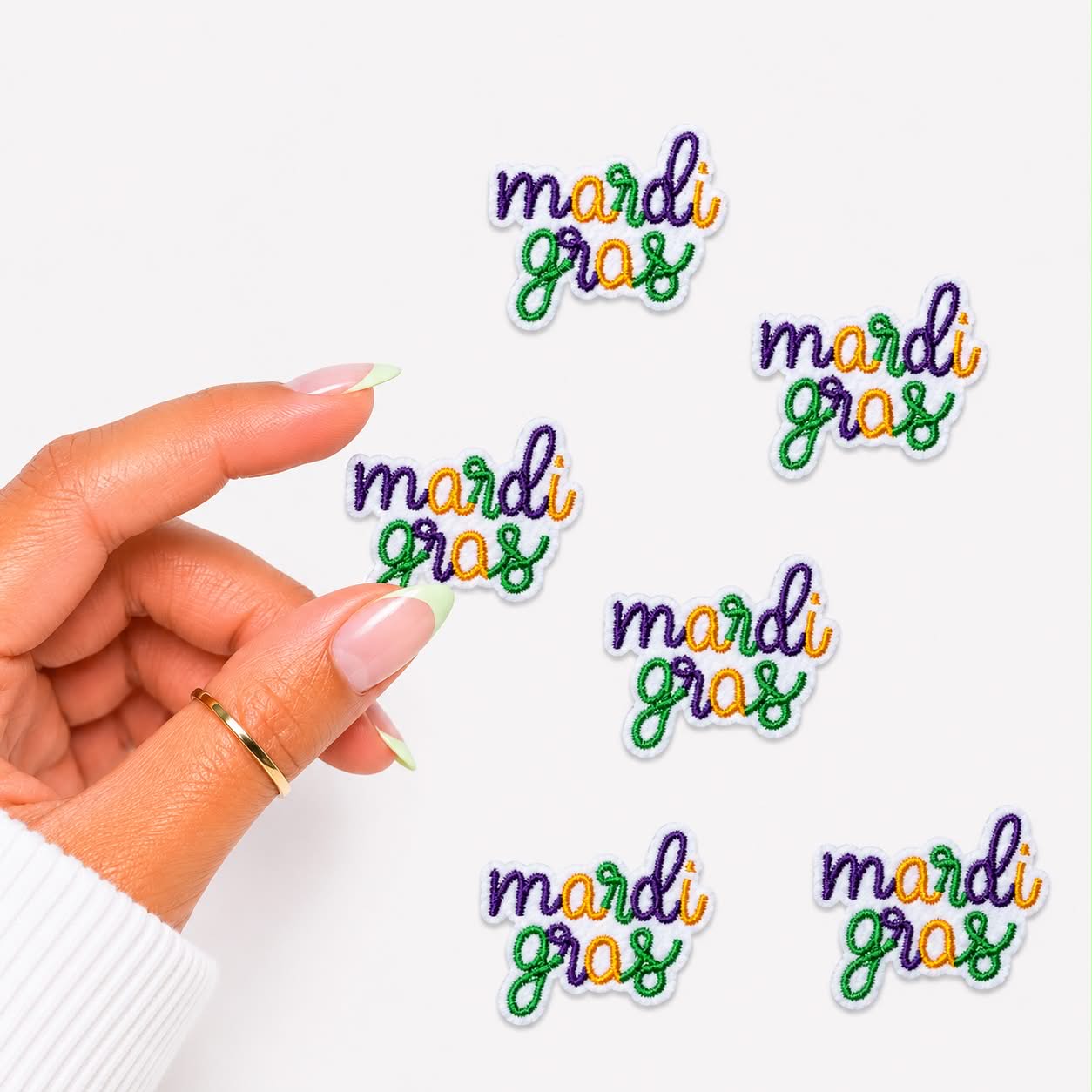 Mini Mardi Gras Embroidered Patch