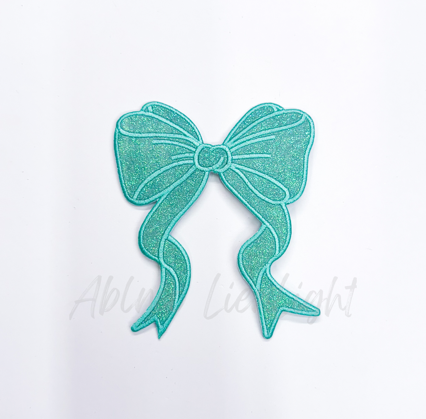 Side Bows Glitter Embroidery Patch
