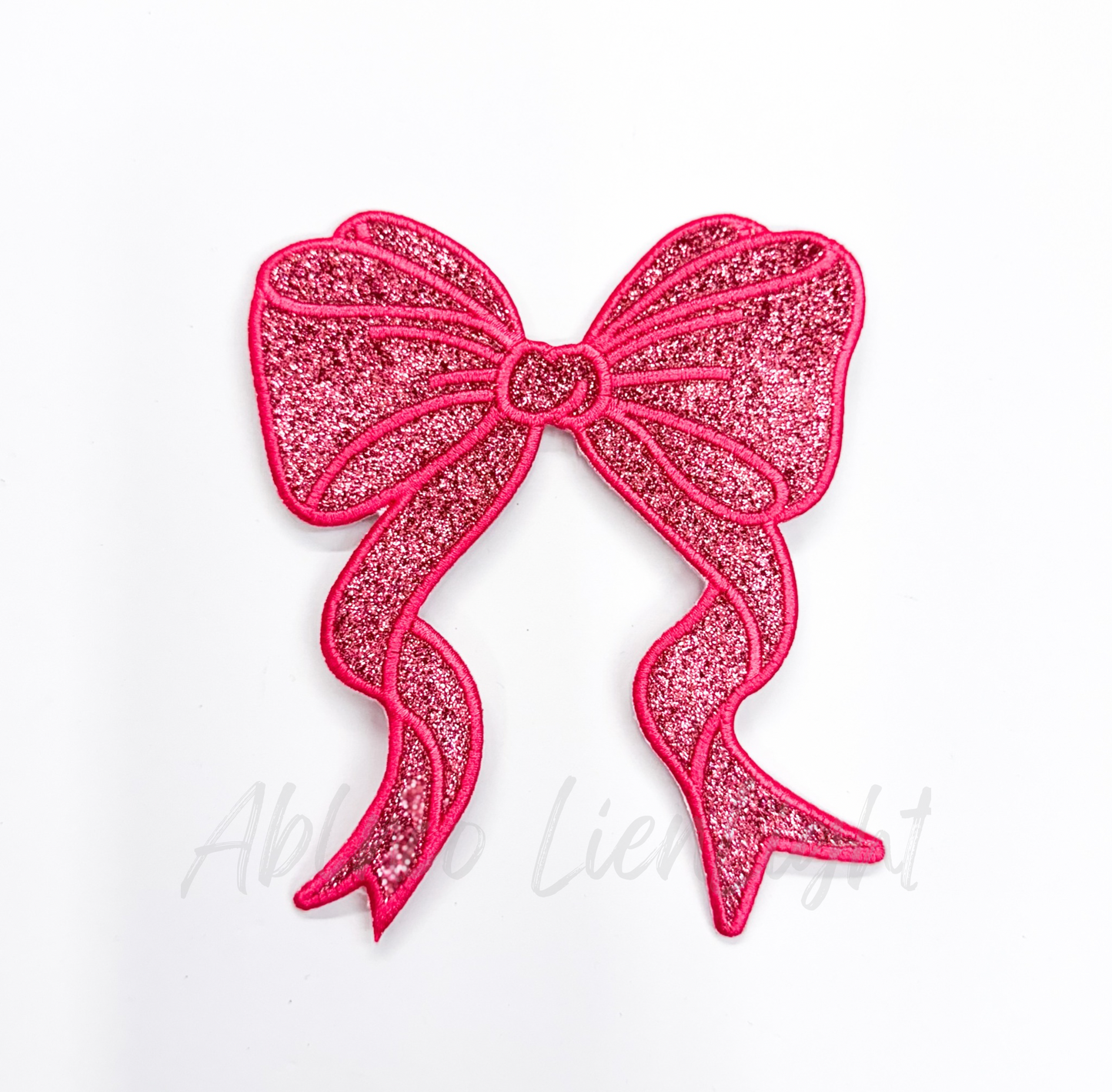 Side Bows Glitter Embroidery Patch