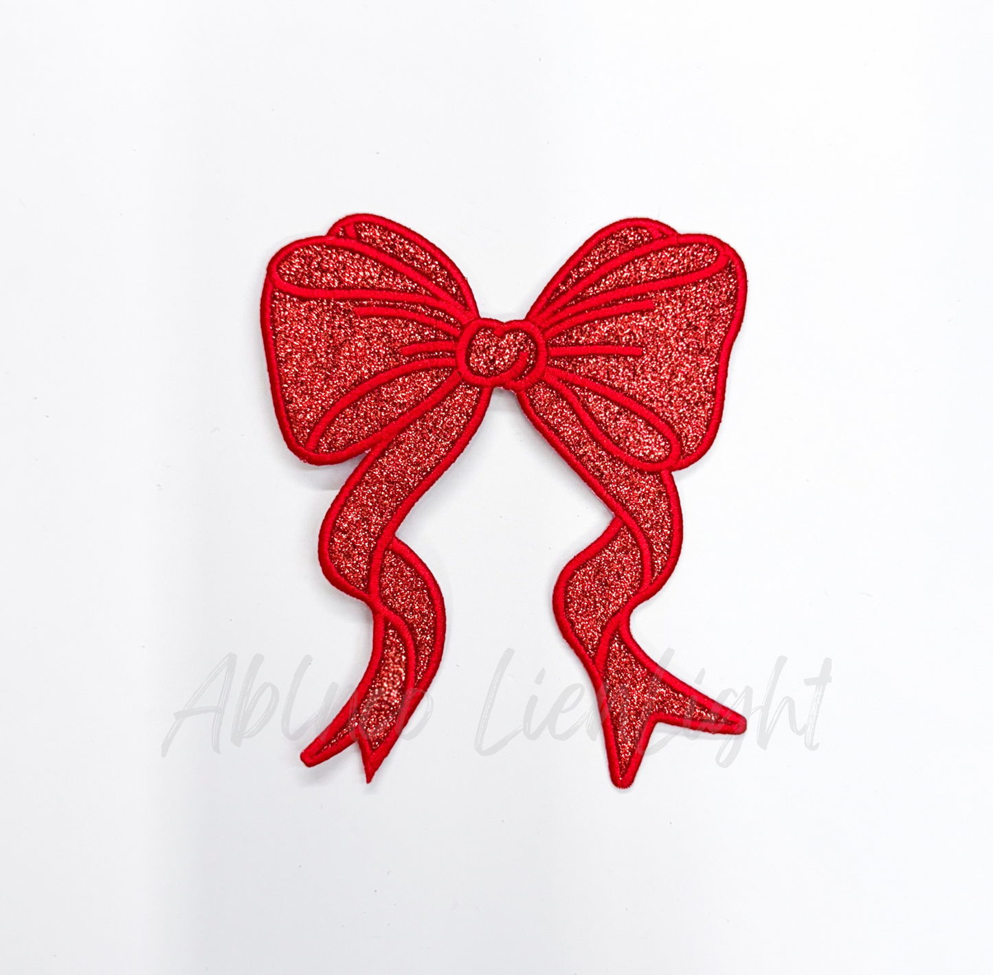 Side Bows Glitter Embroidery Patch