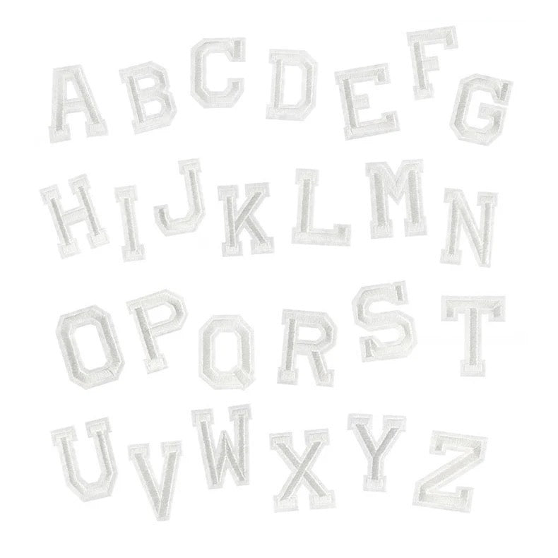 2” White Letters Embroidery Patch